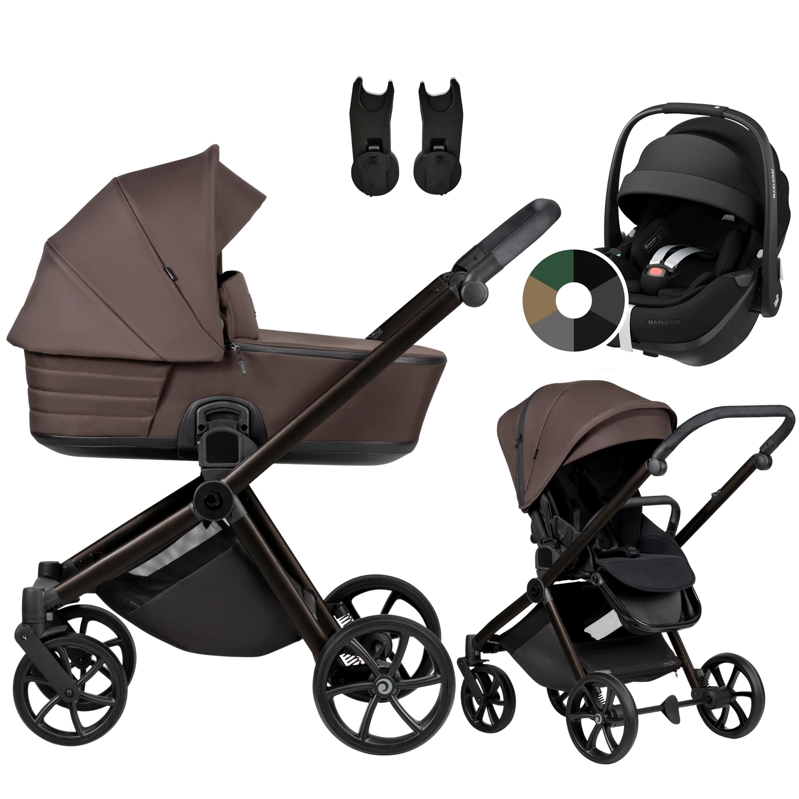 Tutis Mio 3 Plus + Maxi-Cosi Pebble 360 Pro2 + GRATIS - 3w1 | 024 Coffee Brown