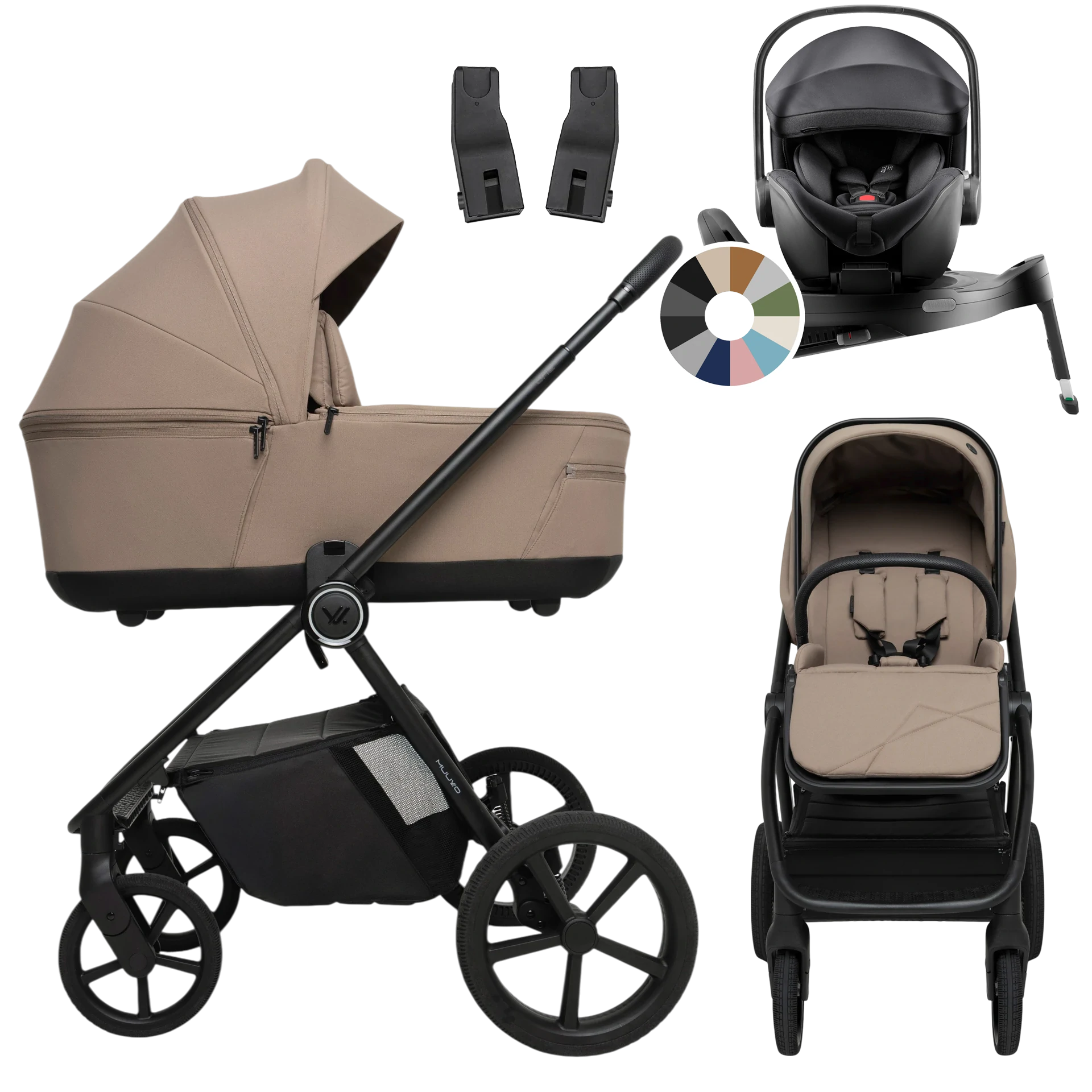 Muuvo One + Britax Römer Baby-Safe Pro + baza Vario 5Z +GRATIS - 4w1 | Praline