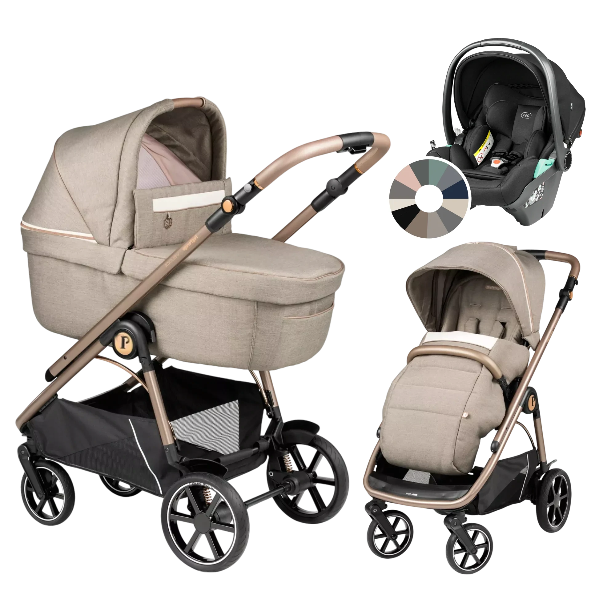 Peg Perego Veloce + Peg Perego Primo Viaggio Lounge - 3w1 | Mon Amour
