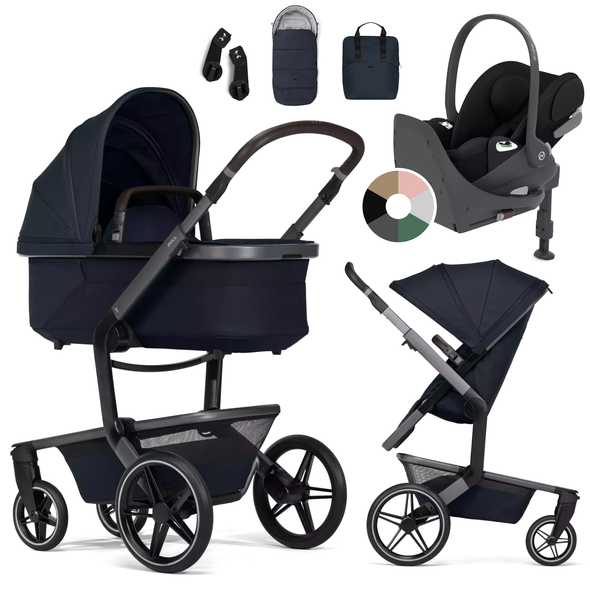 Joolz Day5 + Cybex Cloud T i-Size + baza T +GRATISY - 4w1 | Navy Blue