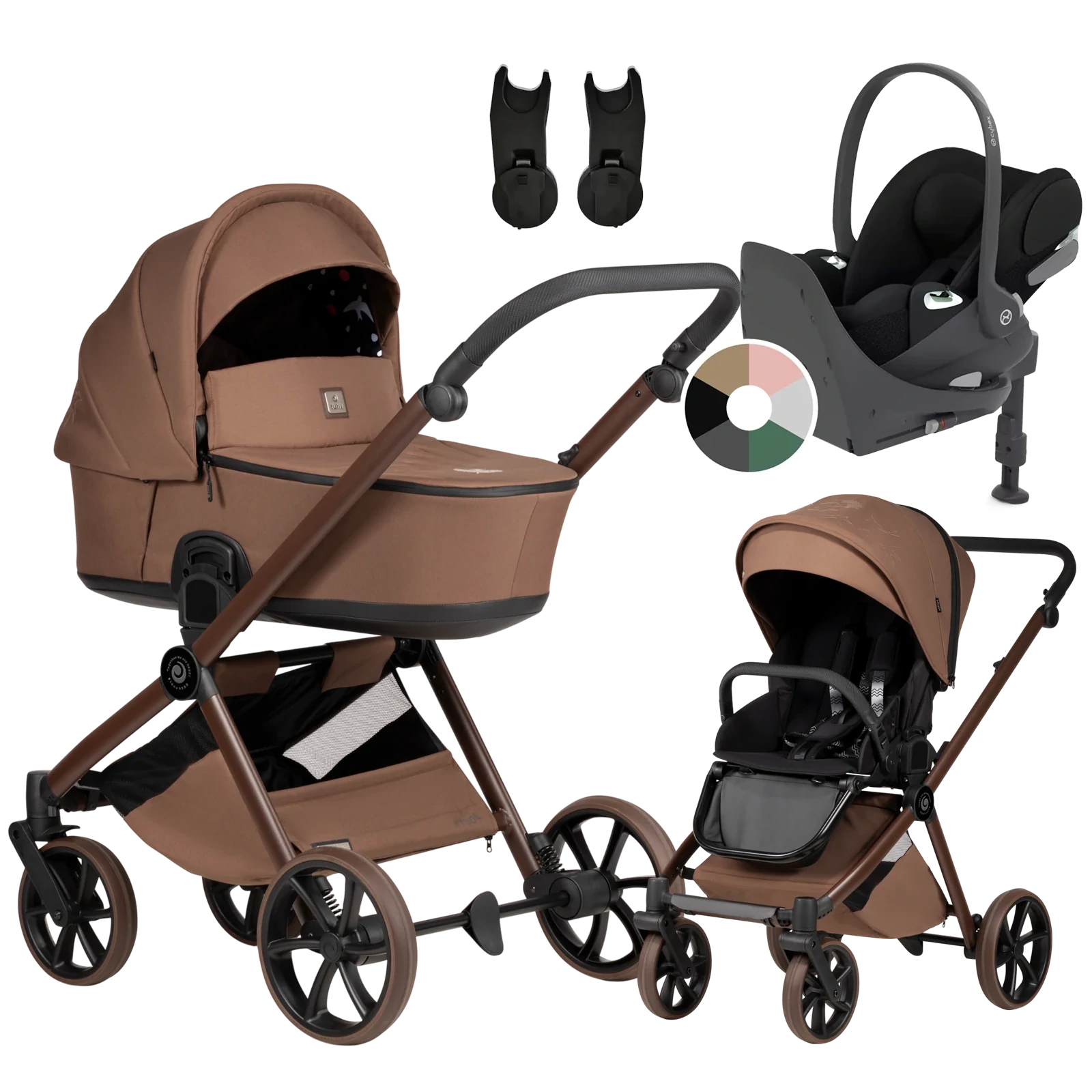 Tutis Mio 3 Plus + Cybex Cloud T + baza T + GRATIS - 4w1 | 016 Hoopoe Brown