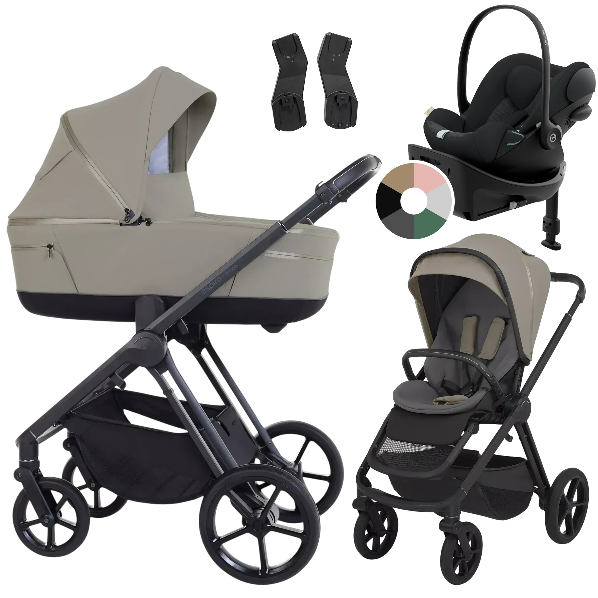 Espiro Miloo + Cybex Cloud G + baza G +GRATIS - 4w1 | 217 Cashmere Gray