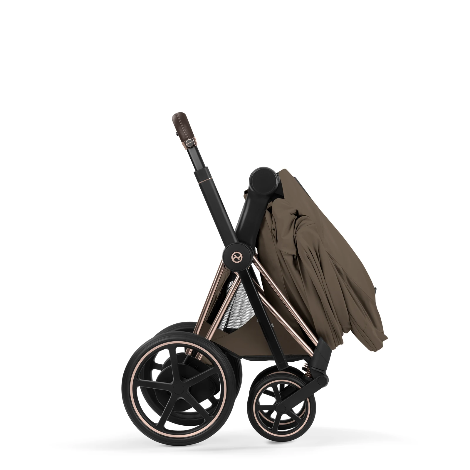 Cybex e-Priam 5.0 - wózek 2w1 | Coconut Brown - Rosegold (Style)