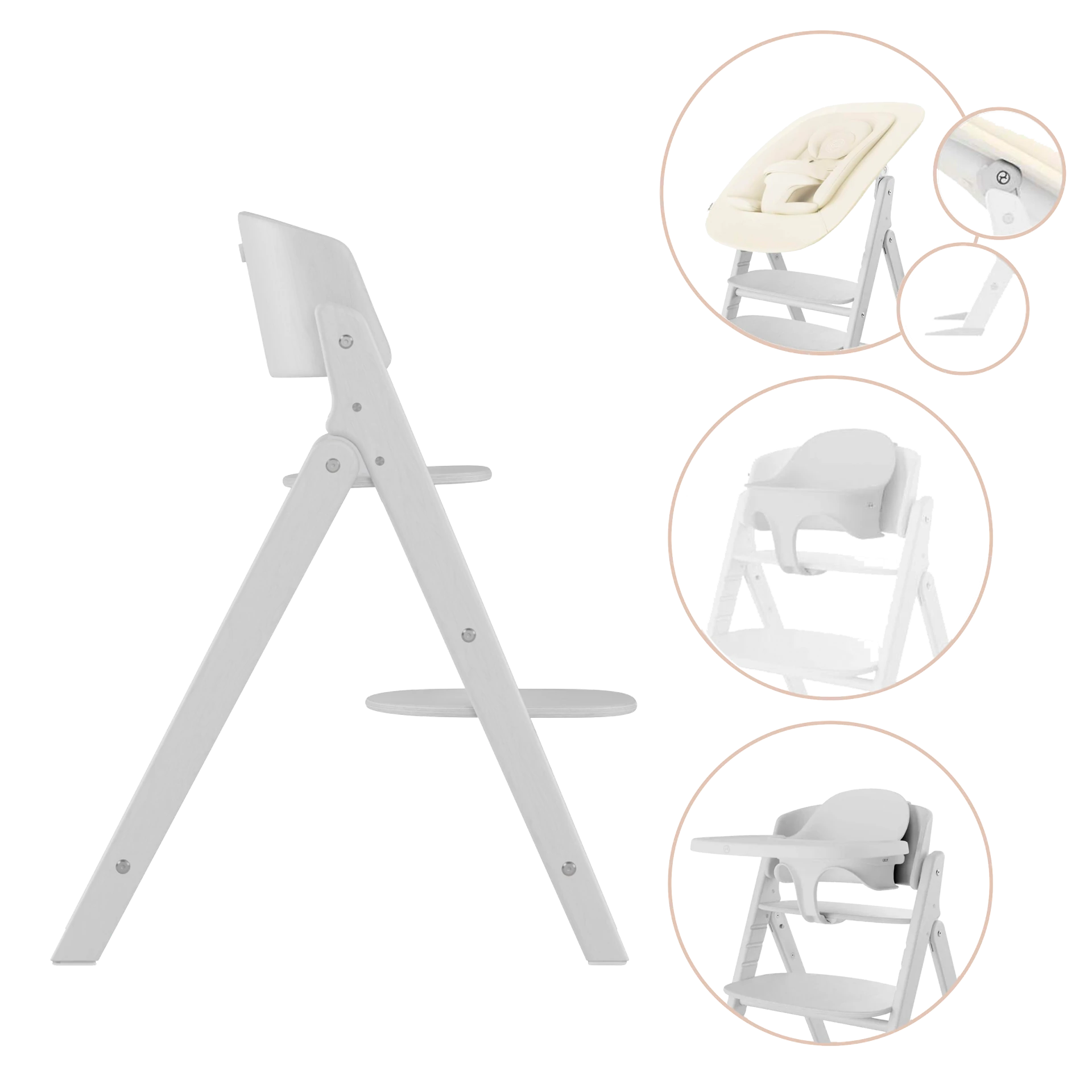 Cybex Click & Fold - zestaw 4w1 | All White