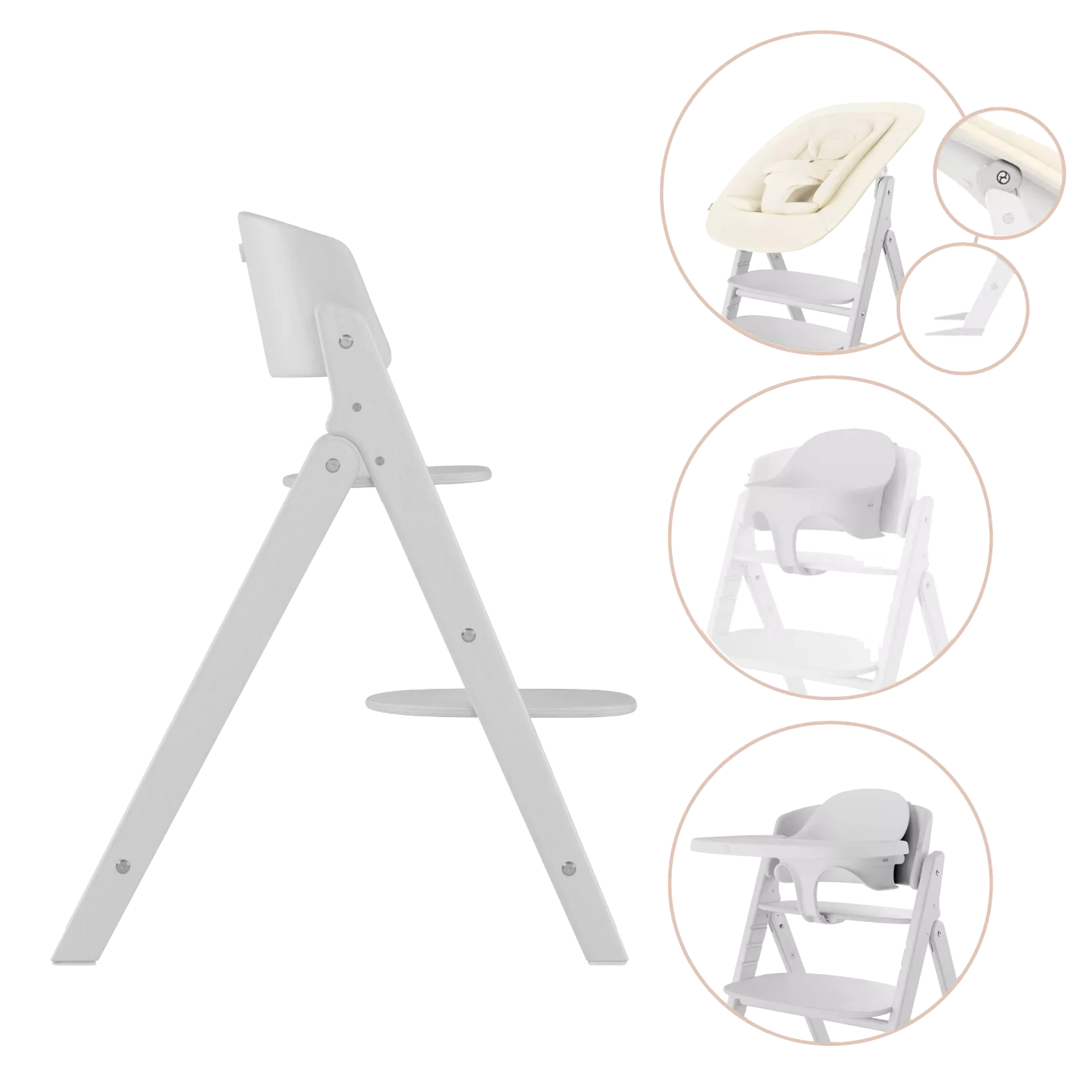 Cybex Click & Fold - zestaw 4w1 | All White
