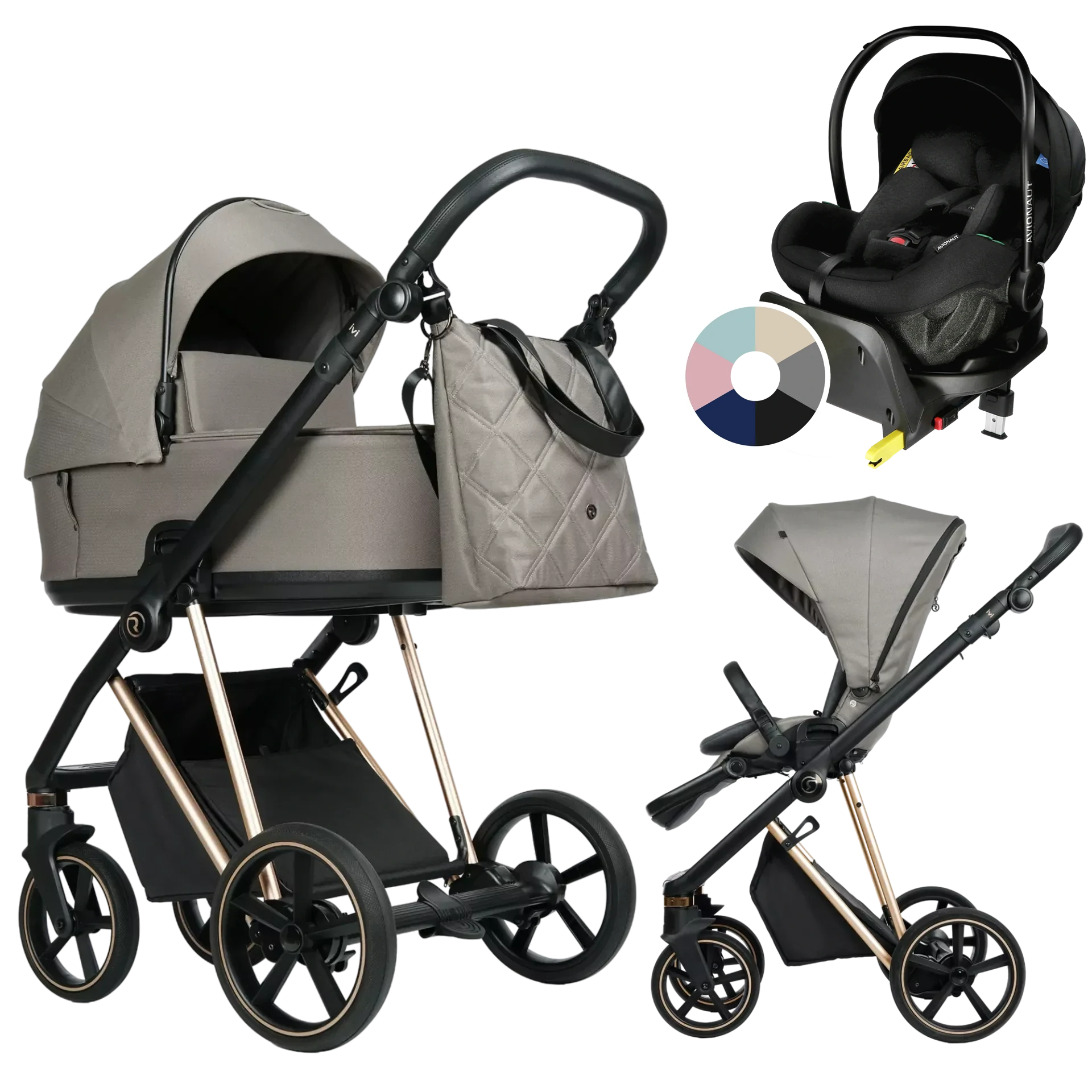 Roan Ivi 2.0 + Avionaut Pixel Pro 2.0 C + baza IQ Orbit +GRATIS - 4w1 | Mocca