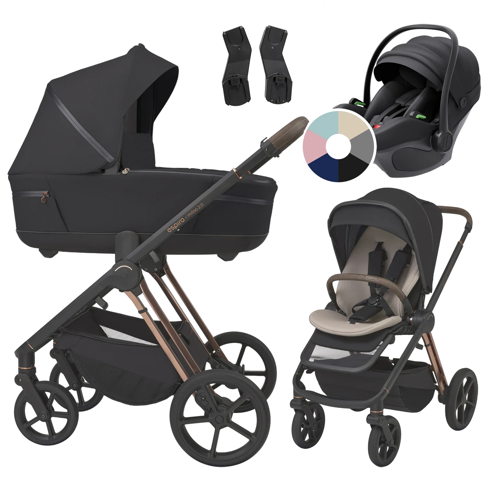 Espiro Miloo 2.0 + Avionaut Pixel 3 + GRATIS - 3w1 |  310 Diamond Black