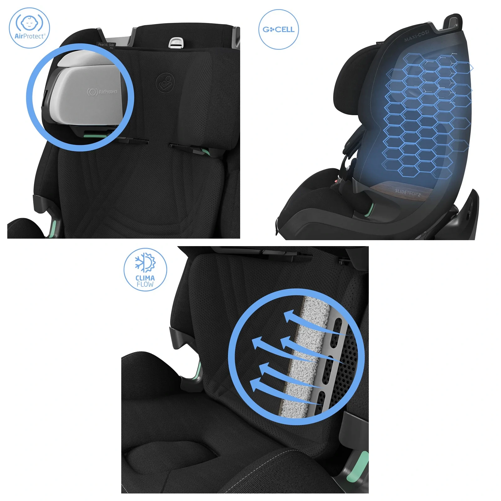 Maxi-Cosi Pearl XL Slide Pro | Authentic Black