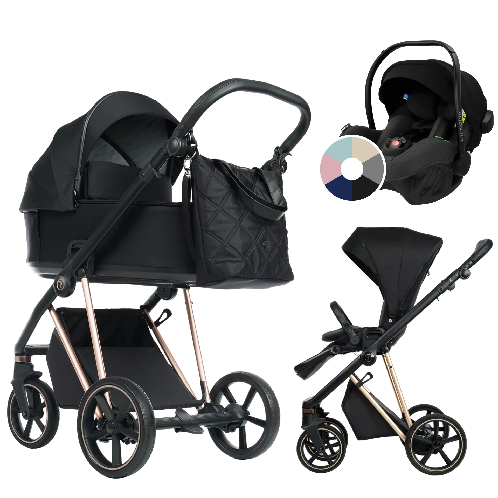 Roan Ivi 2.0 + Avionaut Pixel Pro 2.0 C +GRATIS - 3w1 | Raven Rosegold