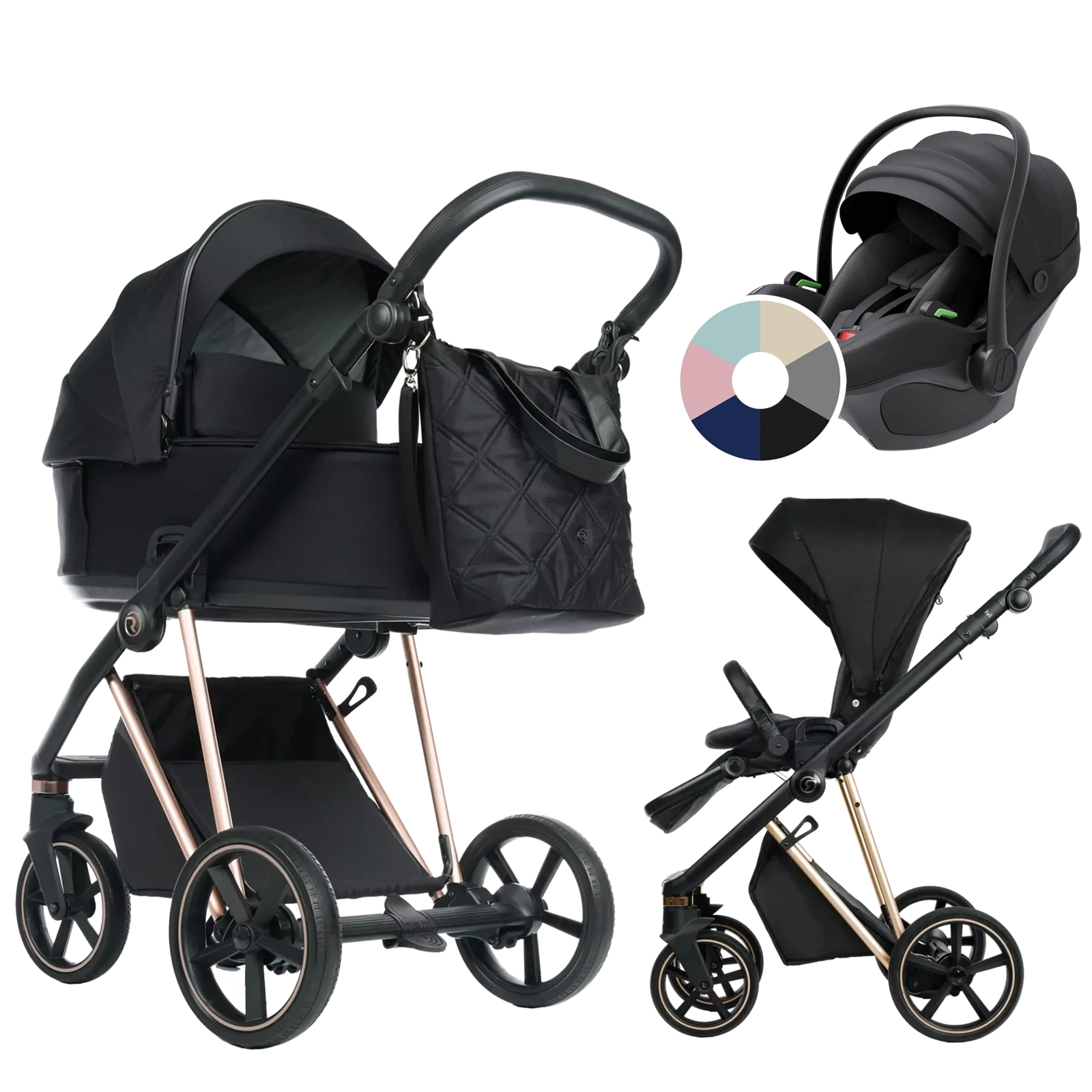 Roan Ivi 2.0 + Avionaut Pixel 3 + GRATIS - 3w1 | Raven Rosegold