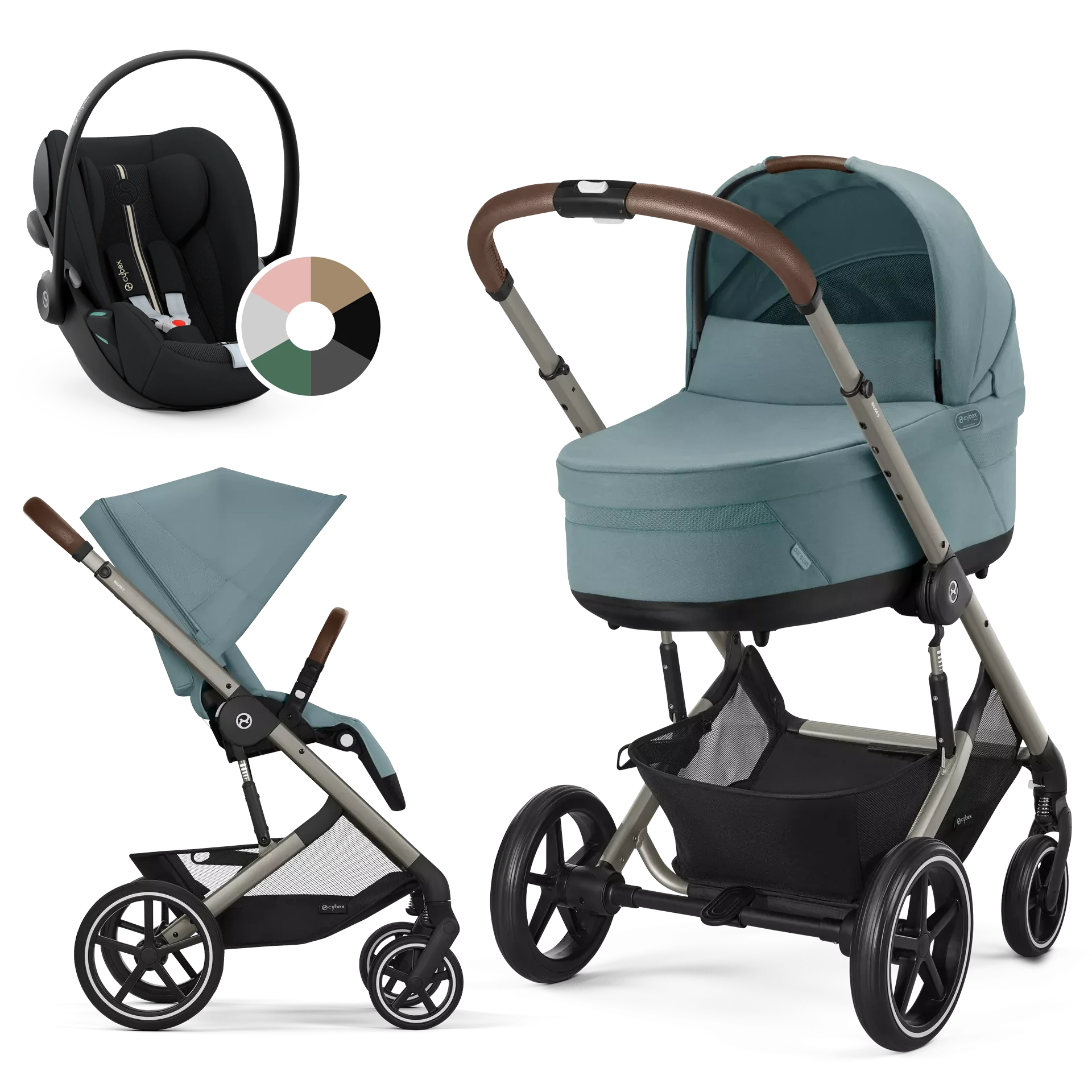 Cybex Balios S Lux + Cybex Cloud G i-Size - wózek 3w1 | Stormy Blue