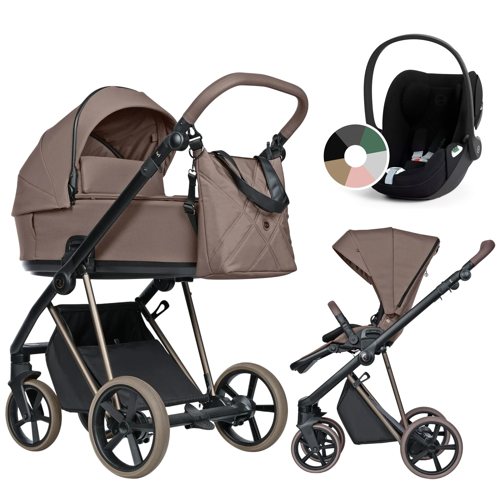 Roan Ivi 2.0 Vintage + Cybex Cloud T i-Size +GRATIS - 3w1 | Mocha Mousse