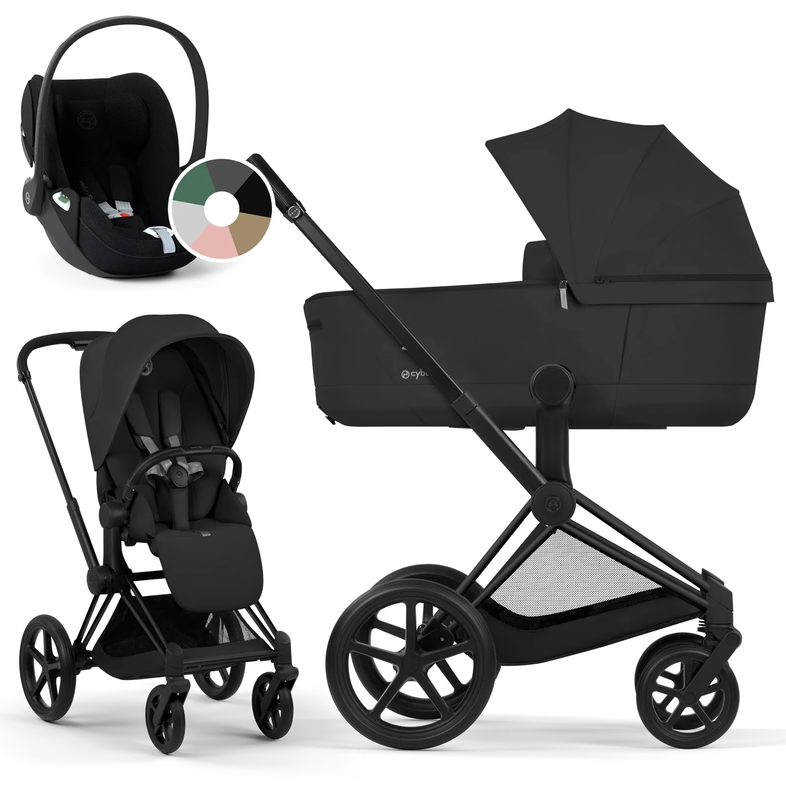 Cybex Priam 5.0 - wózek 3w1 | Sepia Black - Matt Black (Comfort)