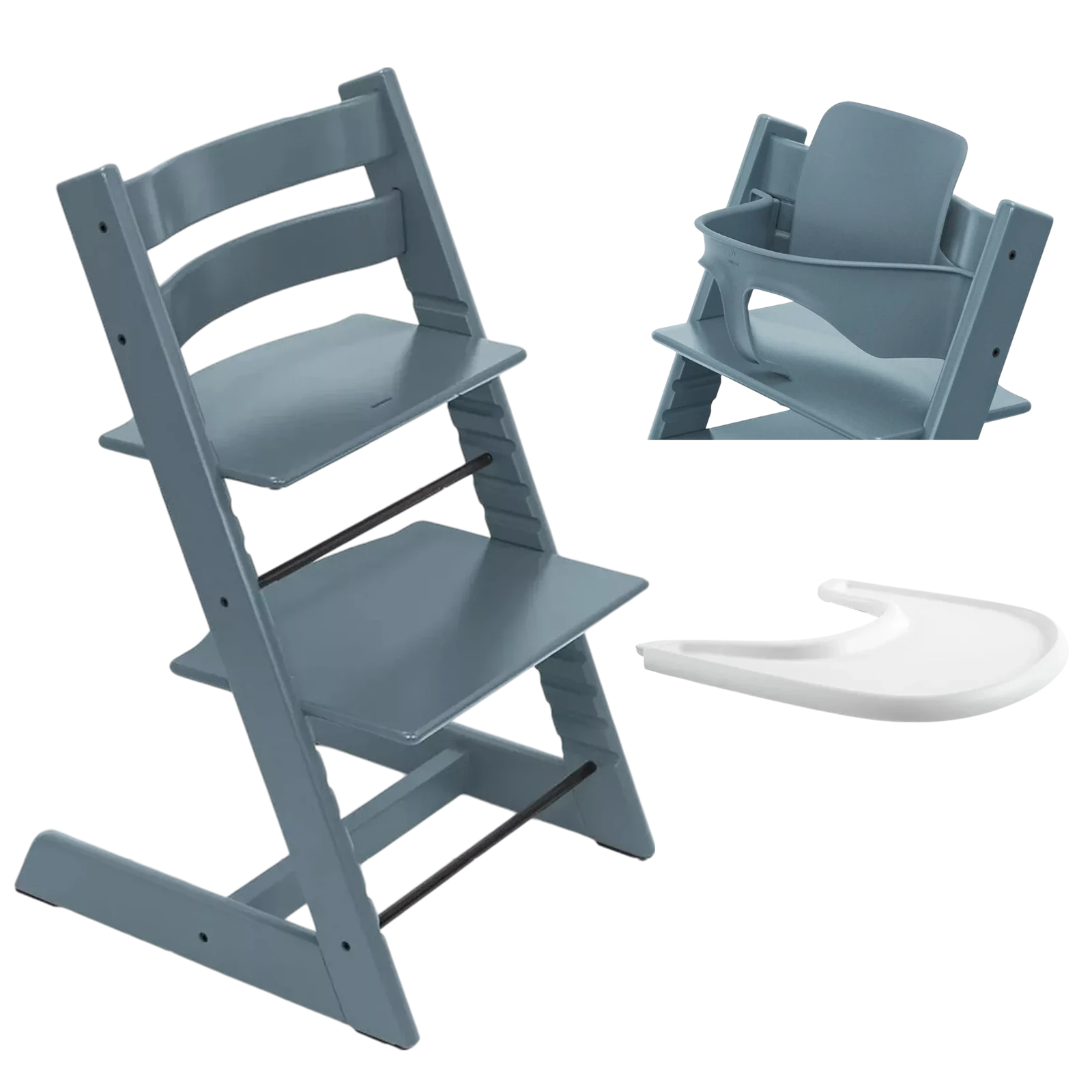 Stokke Tripp Trapp - zestaw z tacką i Baby Set | Fjord Blue