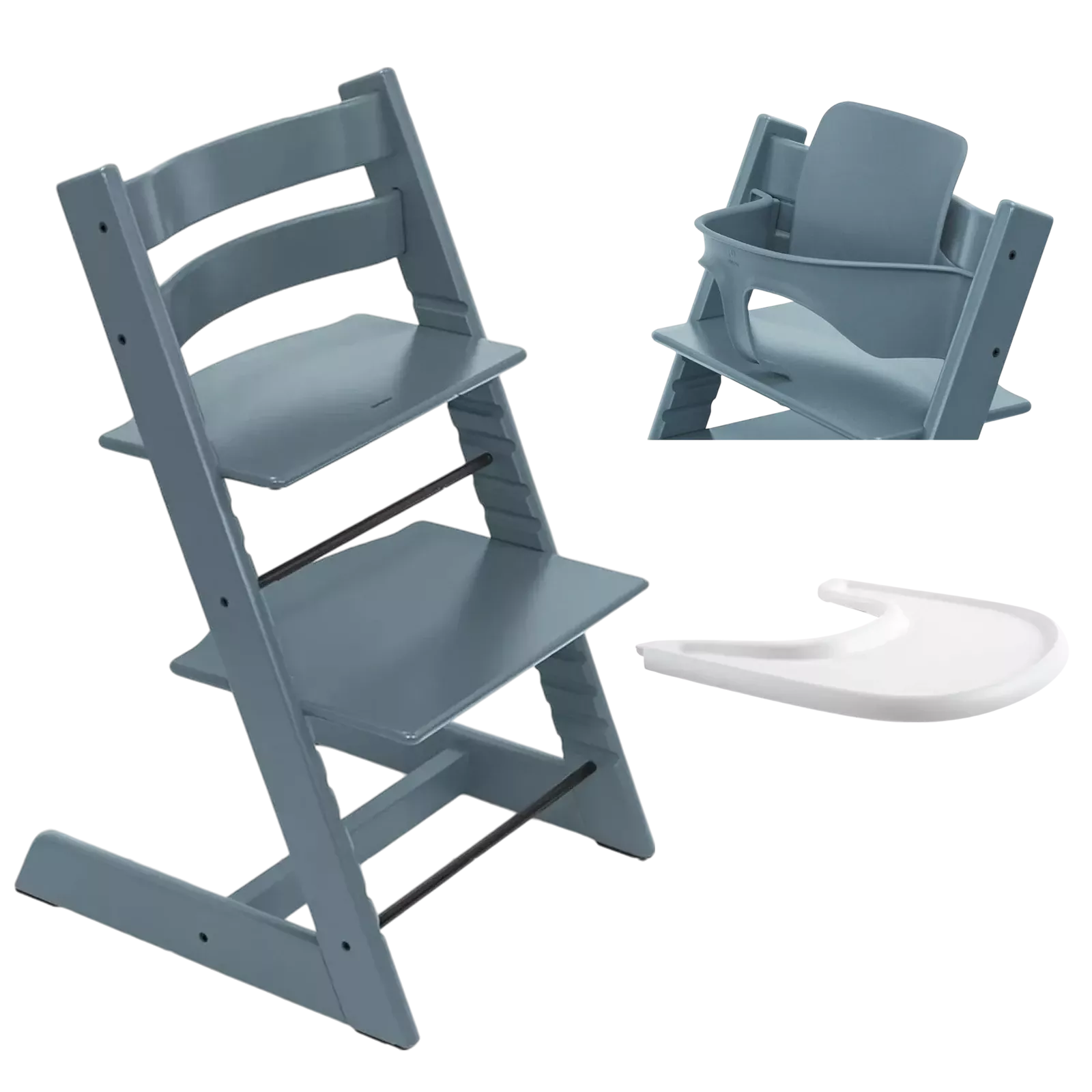 Stokke Tripp Trapp - zestaw z tacką i Baby Set | Fjord Blue