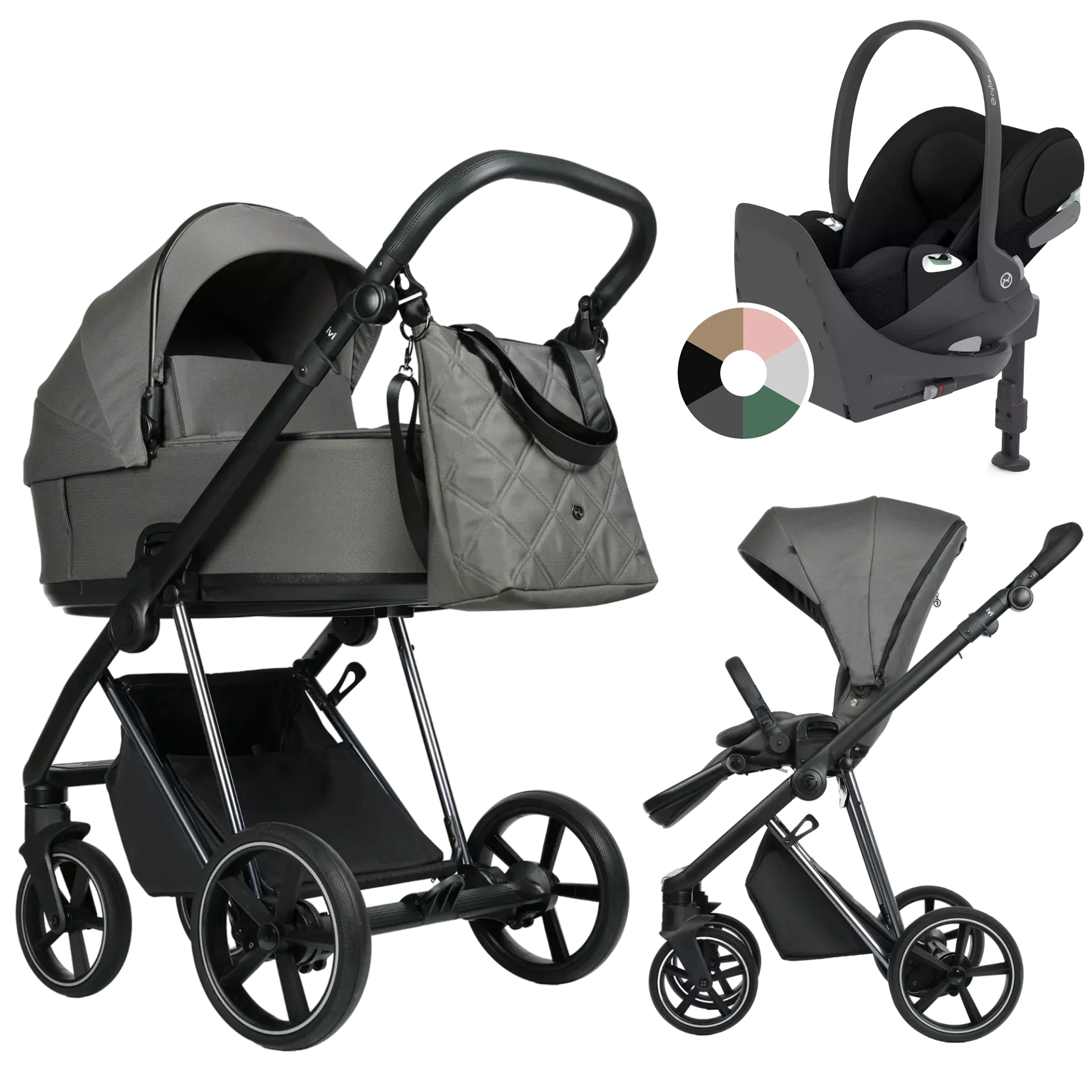 Roan Ivi 2.0 + Cybex Cloud T + baza T +GRATIS - 4w1 | Taupe