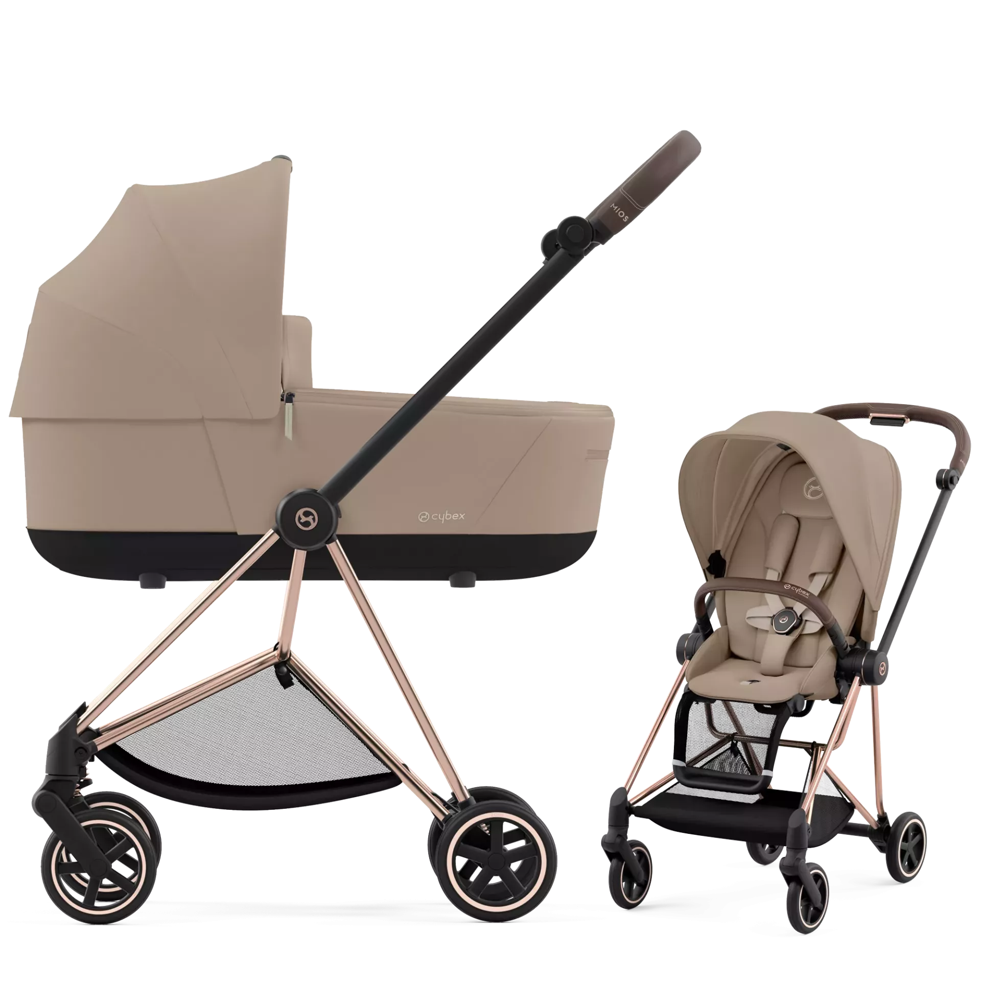 Cybex Mios 3.0 - 2w1 | Cozy Beige (Rosegold Frame)