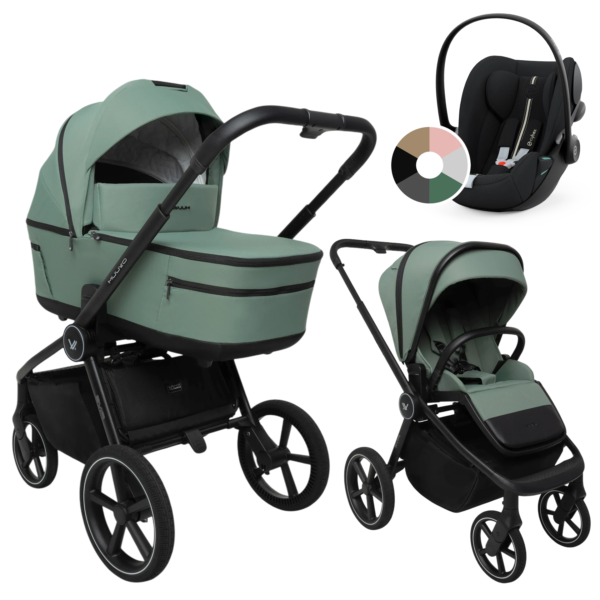 Muuvo Five + Cybex Cloud G i-Size +GRATIS - 3w1 | Pine Green