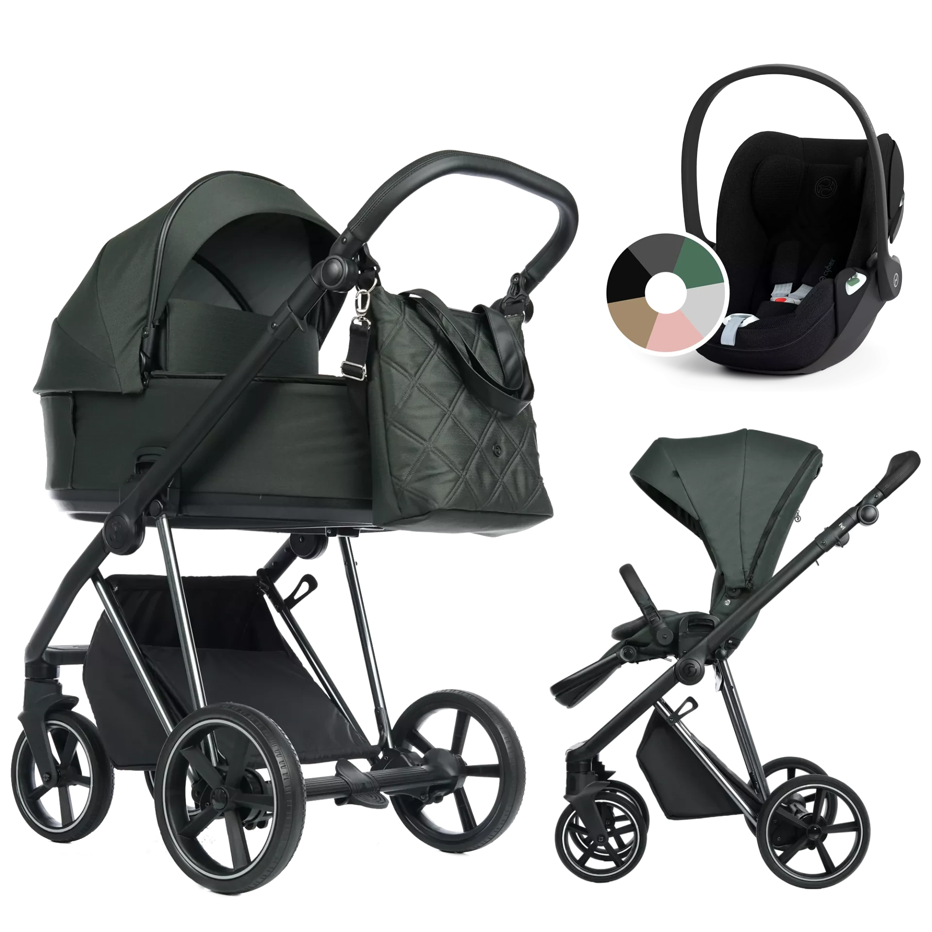 Roan Ivi 2.0 + Cybex Cloud T i-Size +GRATIS - 3w1 | Black Forest