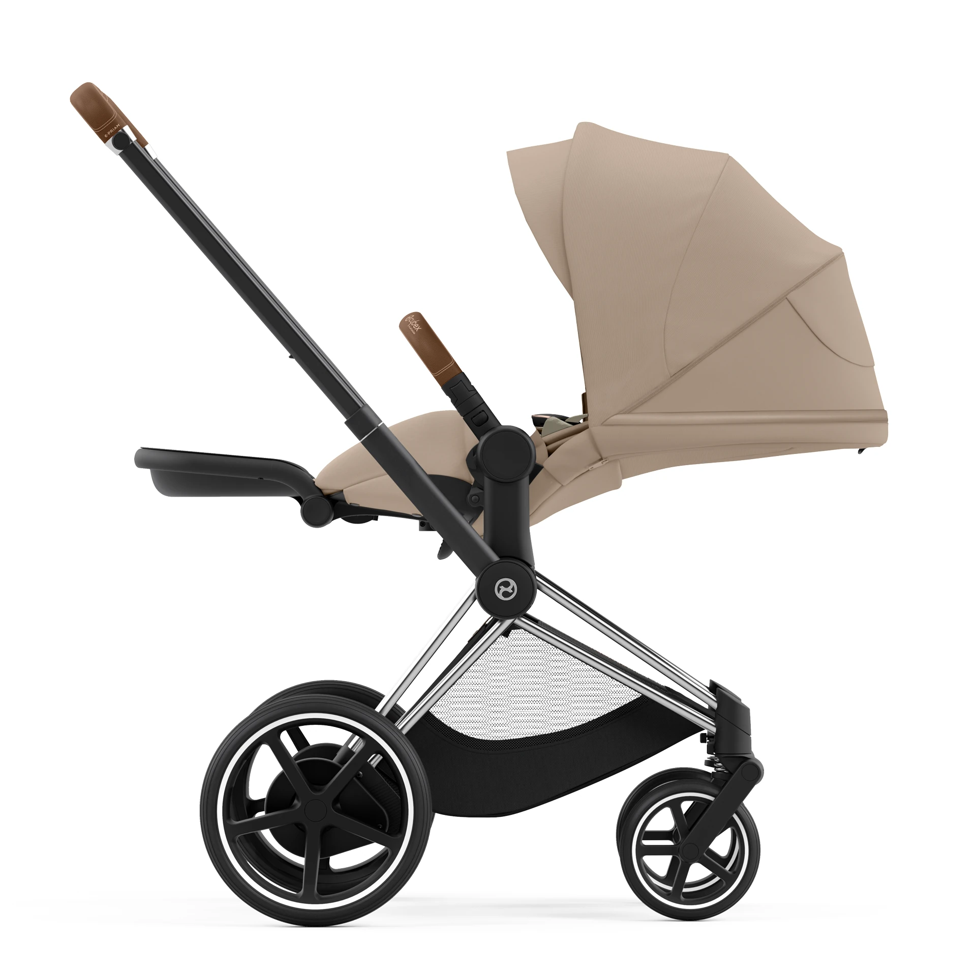 Cybex e-Priam 4.0 - 2w1 | Cozy Beige (Chrome Brown Frame) Cybex e-Priam 4.0 - 2w1 | Cozy Beige (Chrome Brown Frame)