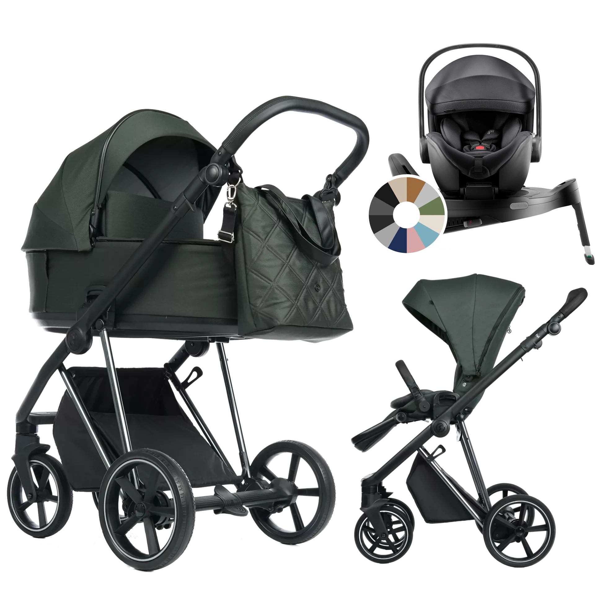 Roan Ivi 2.0 + Britax Römer Baby-Safe Pro + baza Vario 5Z +GRATIS - 4w1 | Black Forest