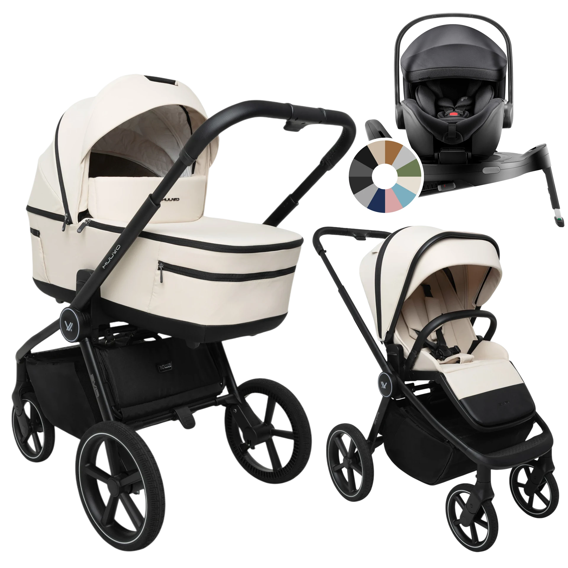 Muuvo Five + Britax Römer Baby-Safe Pro + baza Vario 5Z +GRATIS - 4w1 | Desert Sand