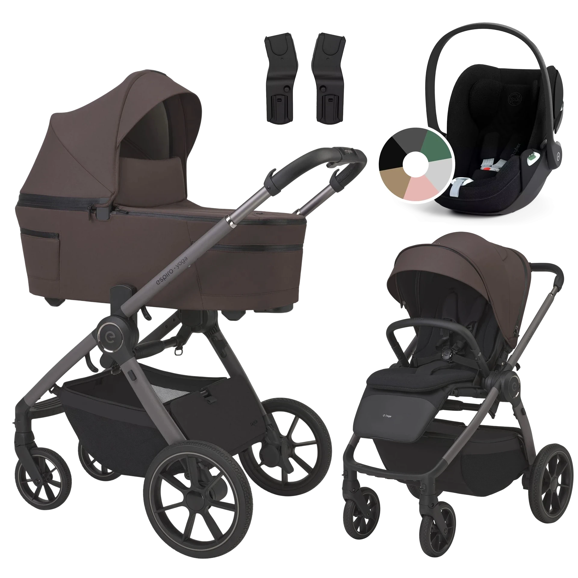 Espiro Yoga 2025 + Cybex Cloud T i-Size +GRATIS - wózek 3w1 | 208 Essence Of Chocolate