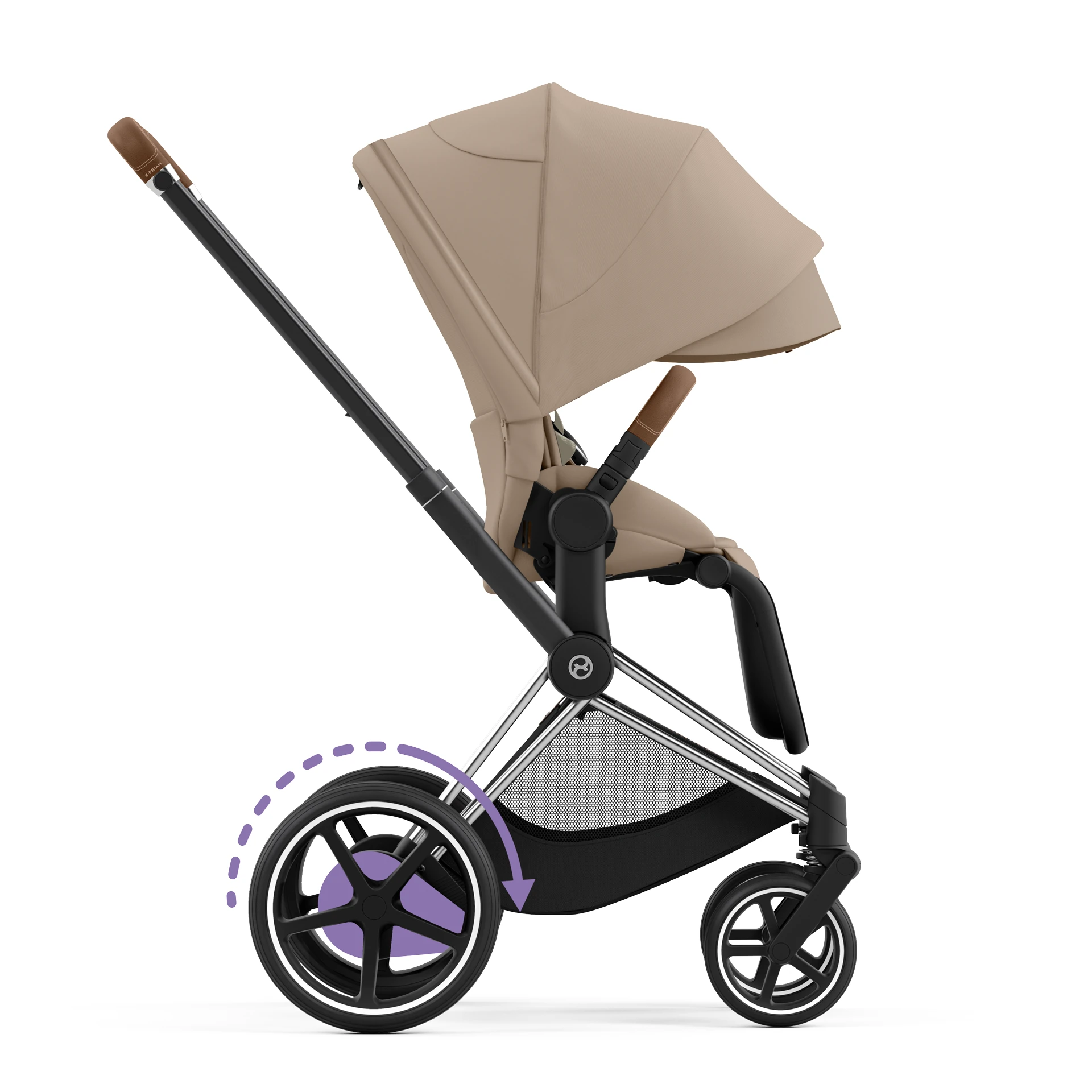 Cybex e-Priam 4.0 - 2w1 | Cozy Beige (Chrome Brown Frame) Cybex e-Priam 4.0 - 2w1 | Cozy Beige (Chrome Brown Frame)