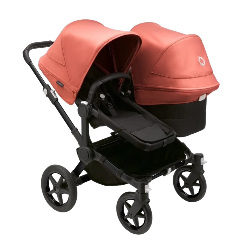 Bugaboo Donkey 5 Duo | Black-Midnight Black-Sunrise Red