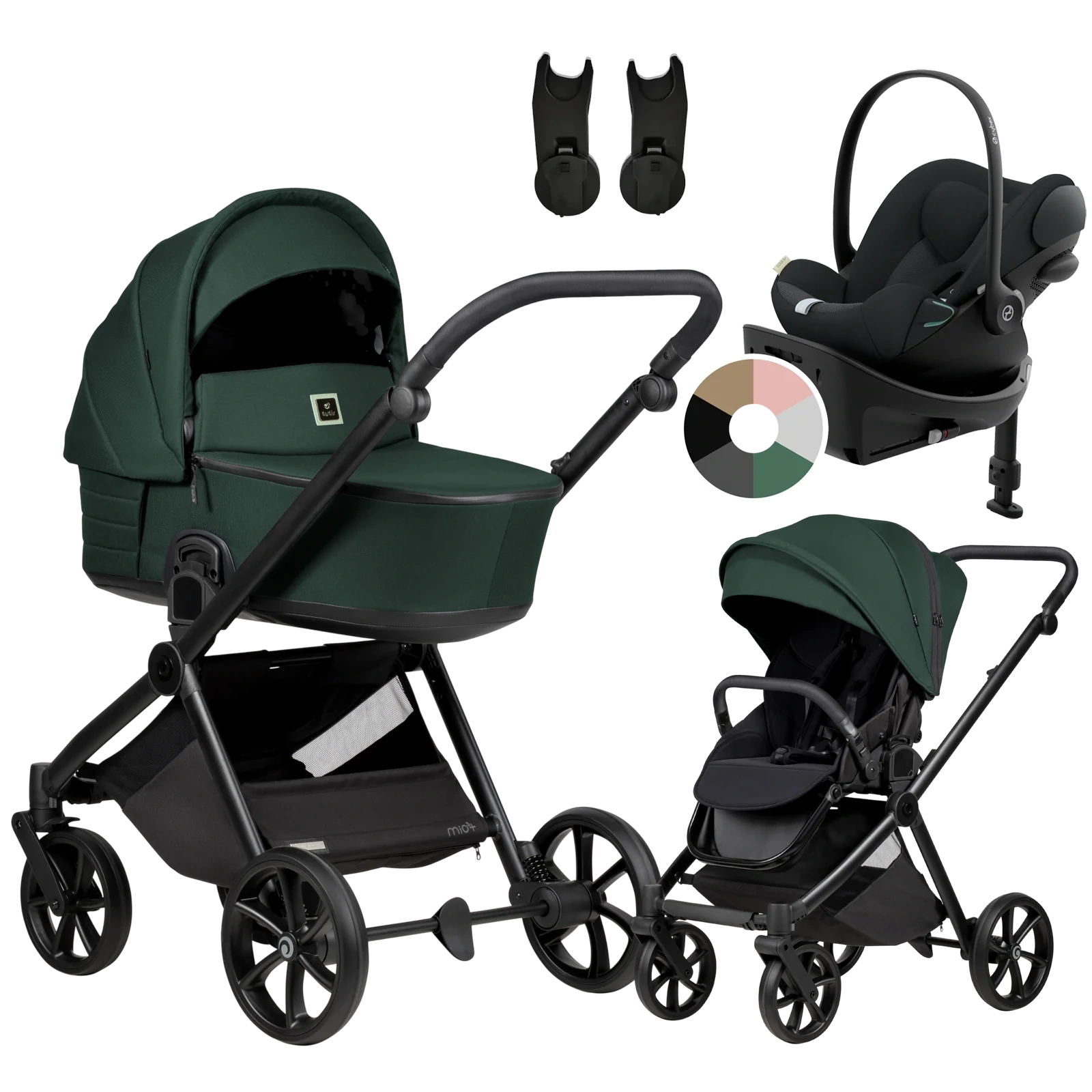 Tutis Mio 3 Plus + Cybex Cloud G3 + baza G3 + GRATIS - 4w1 | 240 Pacific Green
