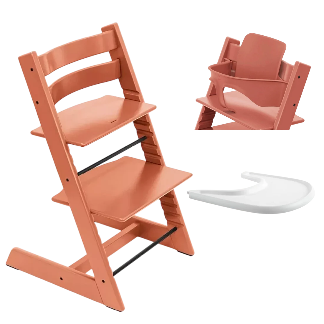 Stokke Tripp Trapp - zestaw z tacką i Baby Set | Terracotta