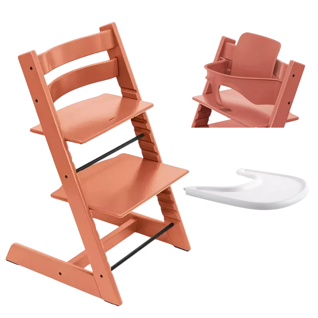 Stokke Tripp Trapp - zestaw z tacką i Baby Set | Terracotta