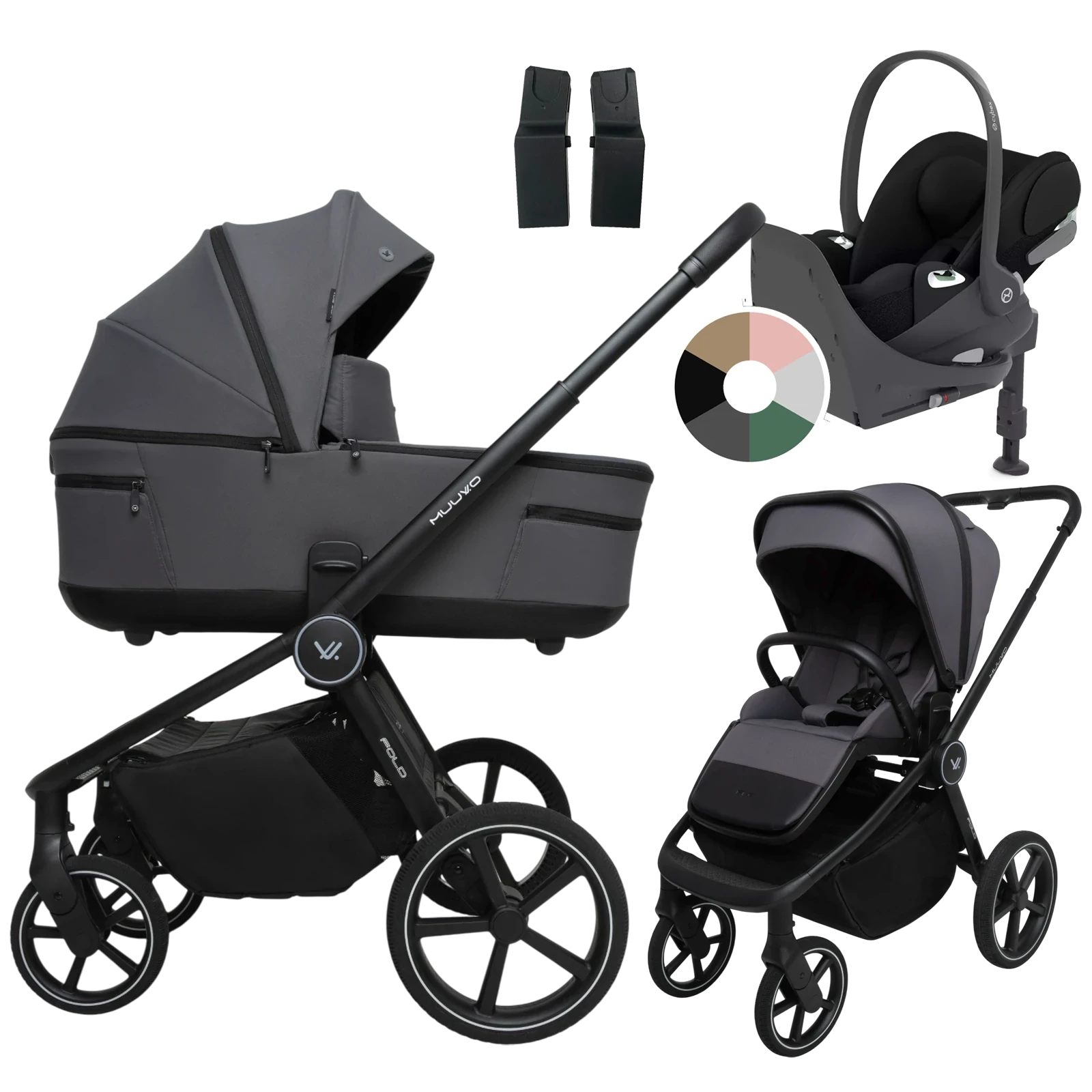 Muuvo Fold + Cybex Cloud T + baza T + GRATIS - 4w1 | Iron Graphite