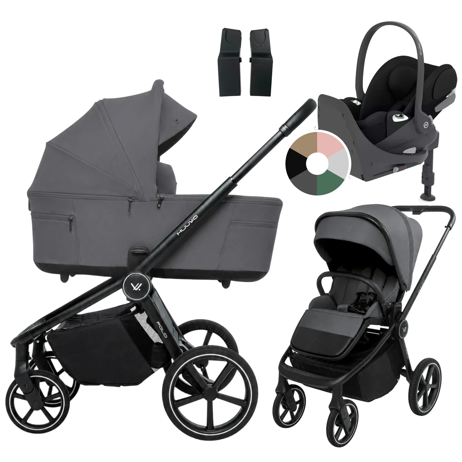 Muuvo Fold + Cybex Cloud T + baza T + GRATIS - 4w1 | Iron Graphite