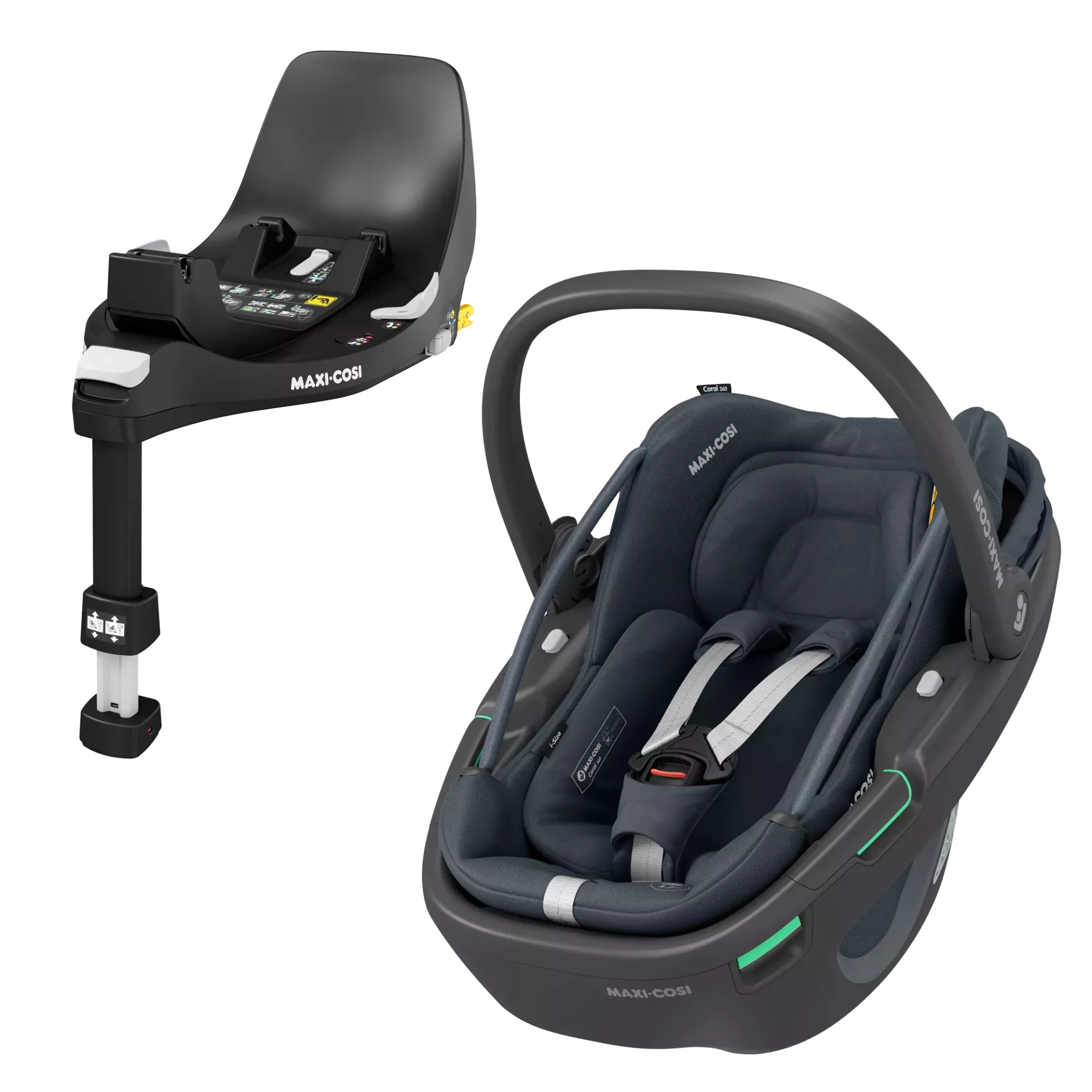 Maxi-Cosi Coral 360 + baza FamilyFix 360 Pro | Essential Graphite