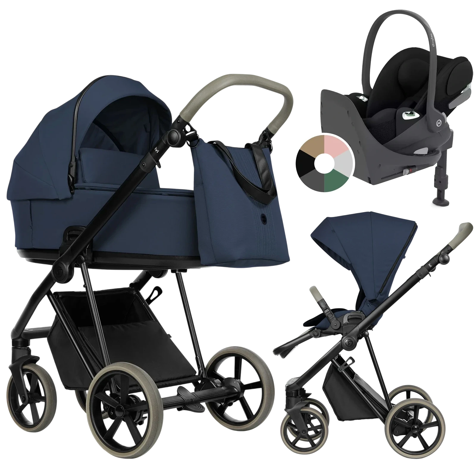 Roan Ivi 2.0 Vintage + Cybex Cloud T + baza T + GRATIS - 4w1 | Resort Blue