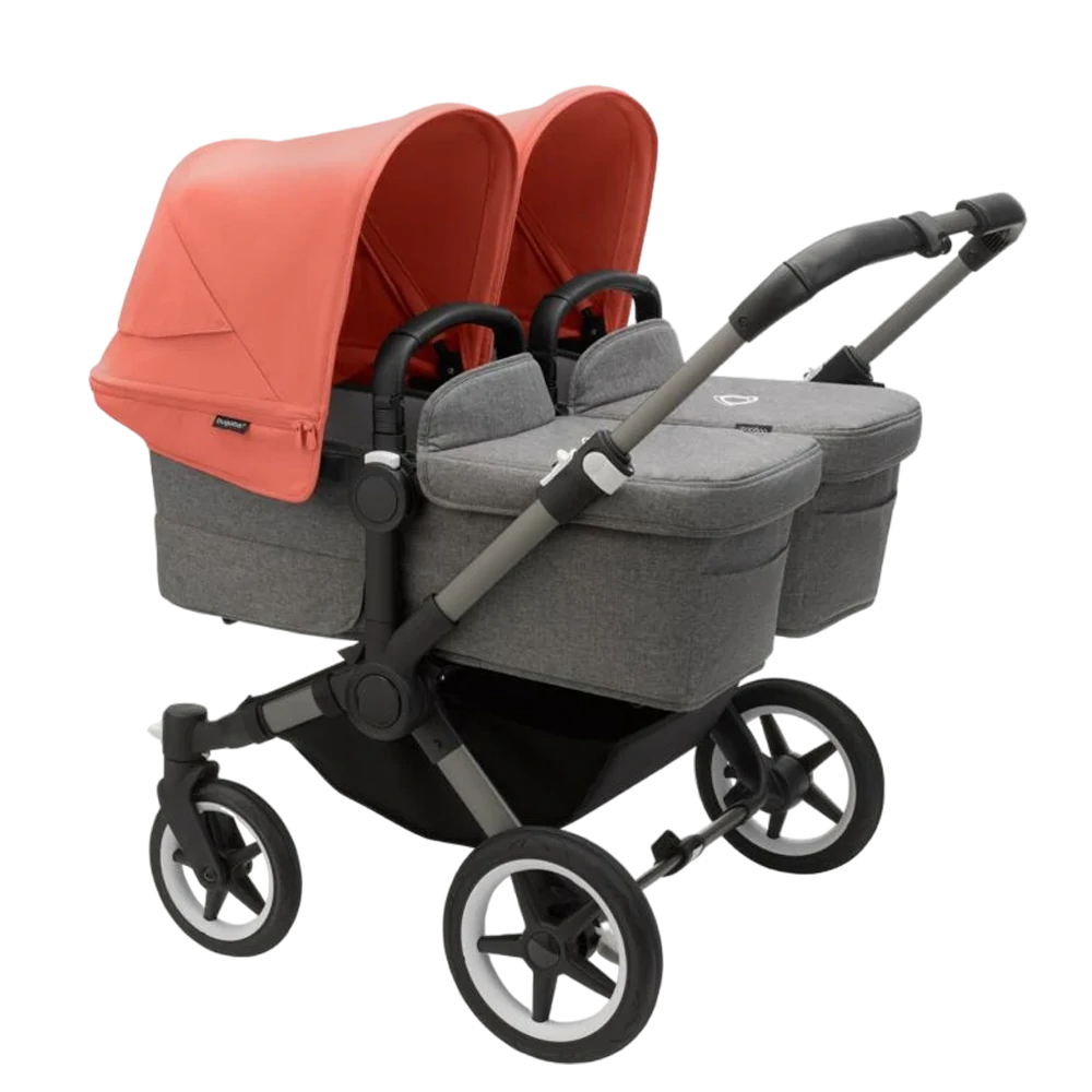 Bugaboo Donkey 5 Twin | Graphite-Grey Melange-Sunrise Red