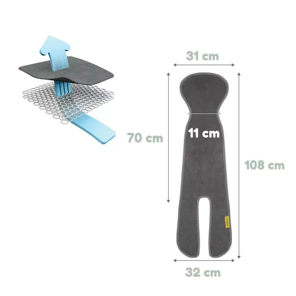 Wkładka antypotowa Aeromoov do fotelika 15-36 kg | Anthracite - z wycięciem Wkładka antypotowa Aeromoov do fotelika 15-36 kg | Anthracite - z wycięciem