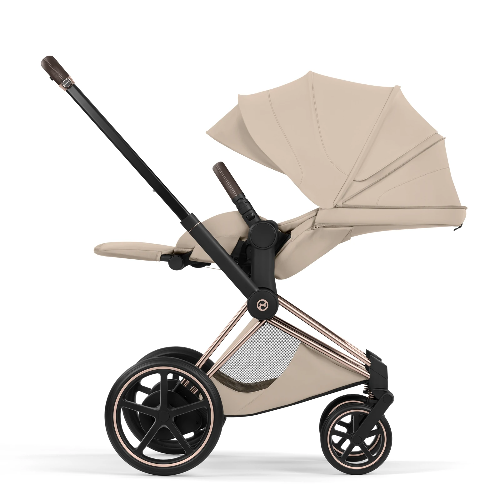 Cybex e-Priam 5.0 - wózek 2w1 | Cozy Beige - Rosegold (Style)
