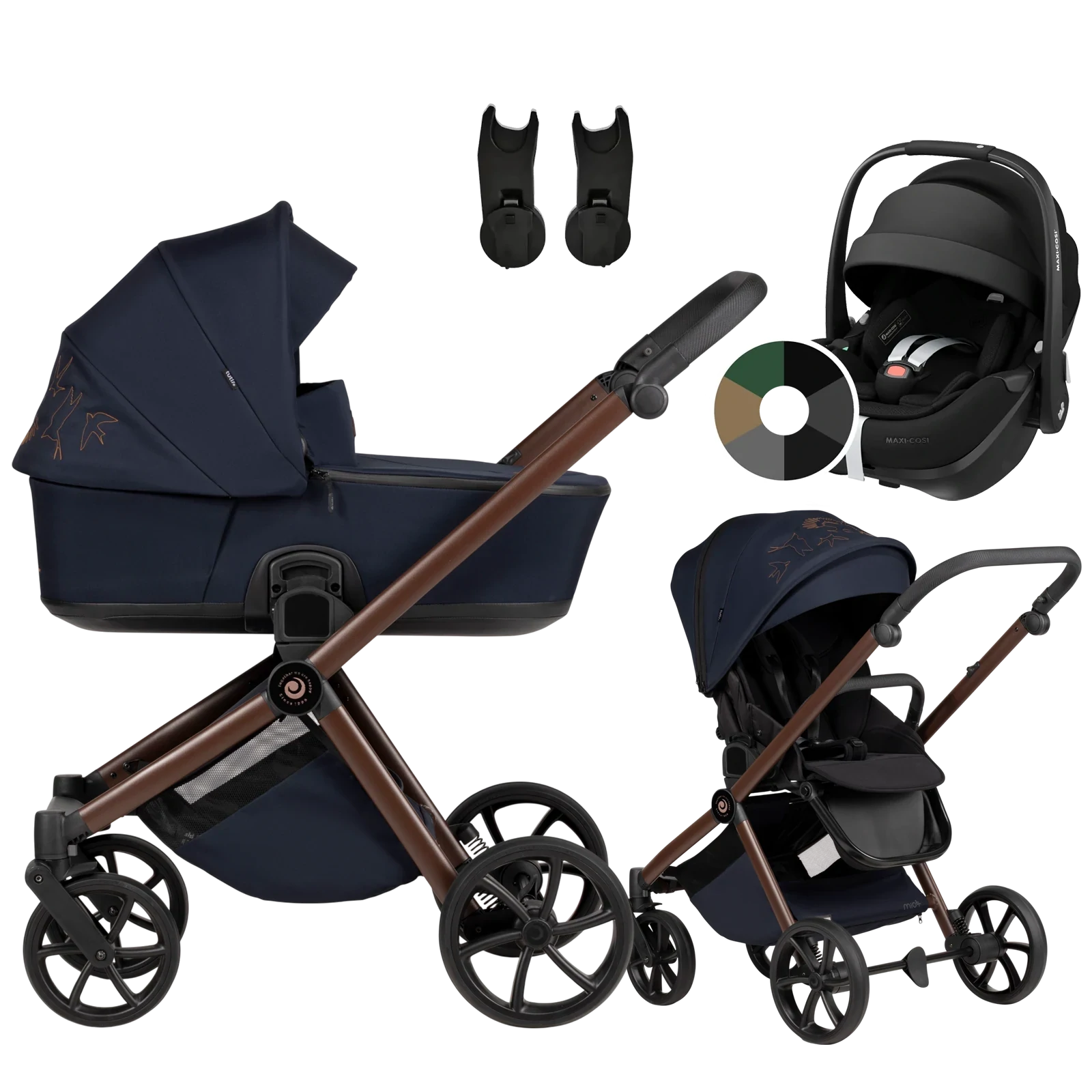 Tutis Mio 3 Plus + Maxi-Cosi Pebble 360 Pro2 + GRATIS - 3w1 | 015 Midnight Swallow