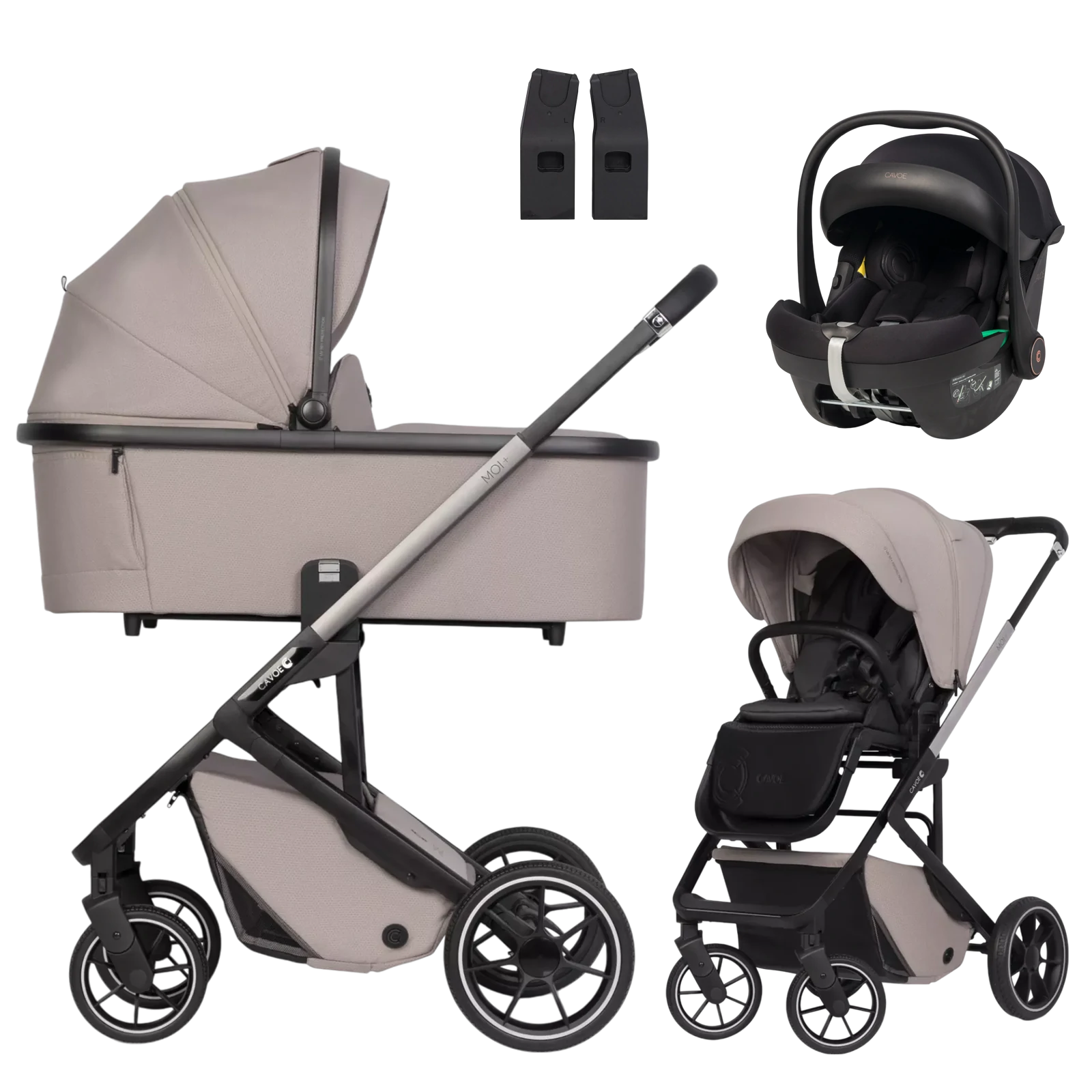 Cavoe Moi Plus + Cavoe Peu +GRATIS - wózek 3w1 | Taupe