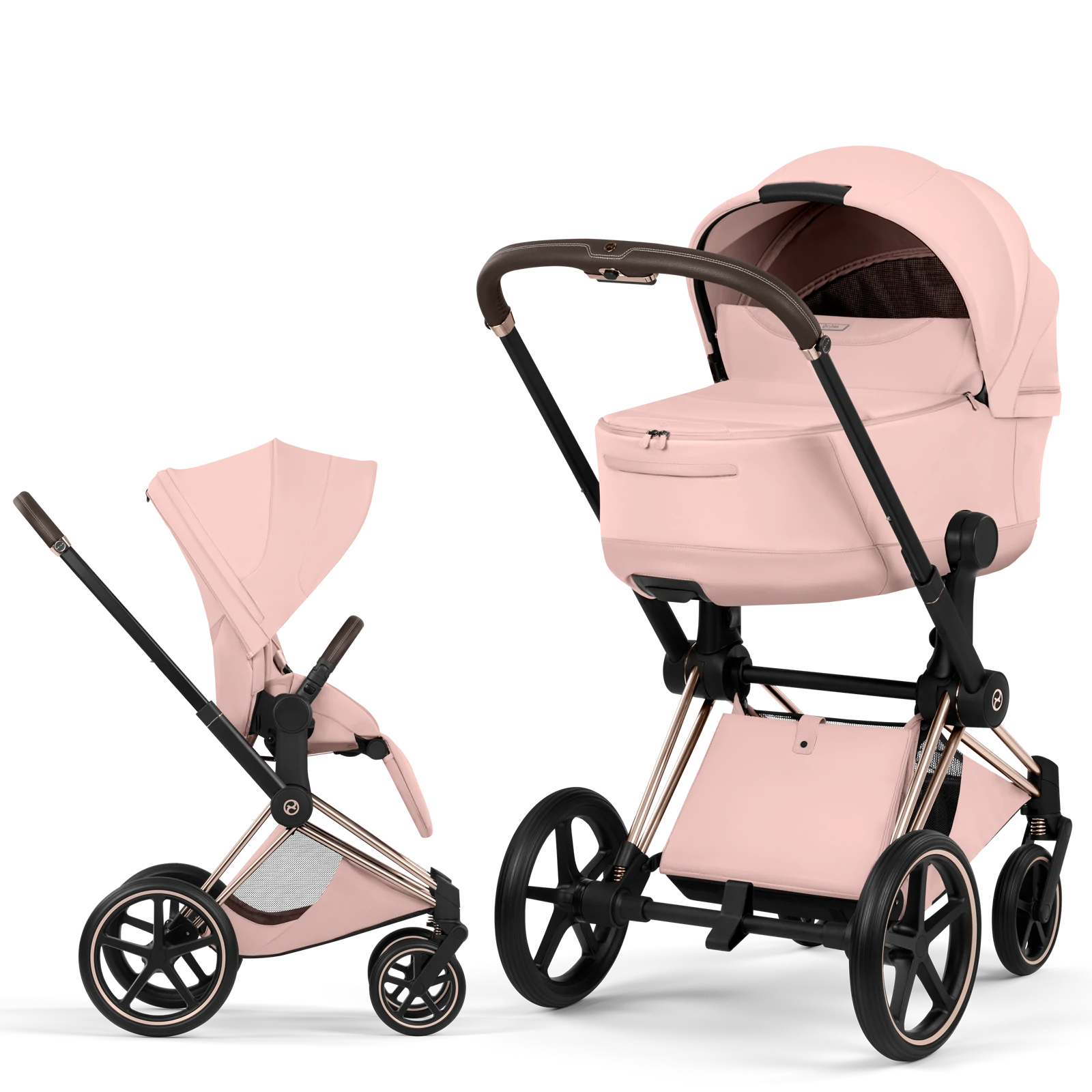 Cybex Priam 5.0 - wózek 2w1 | Peach Pink - Rosegold (Style)