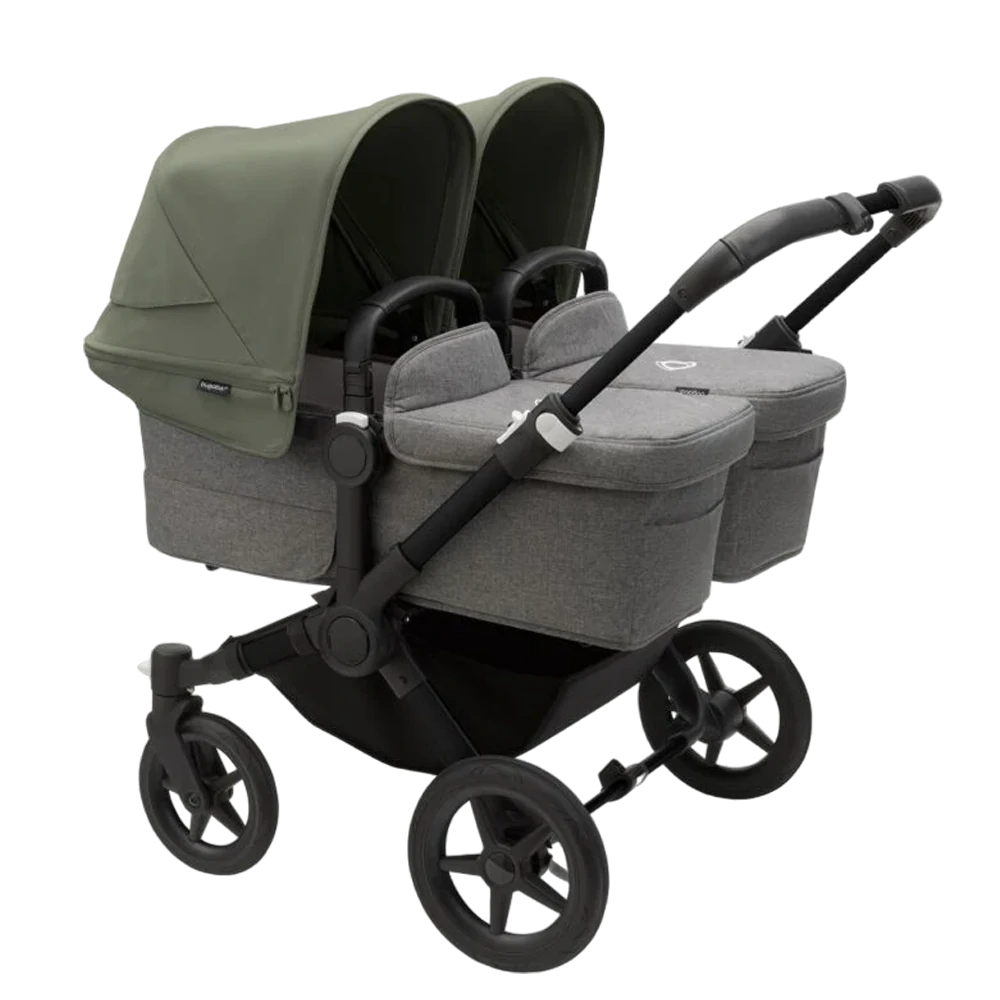 Bugaboo Donkey 5 Twin | Black-Grey Melange-Forest Green