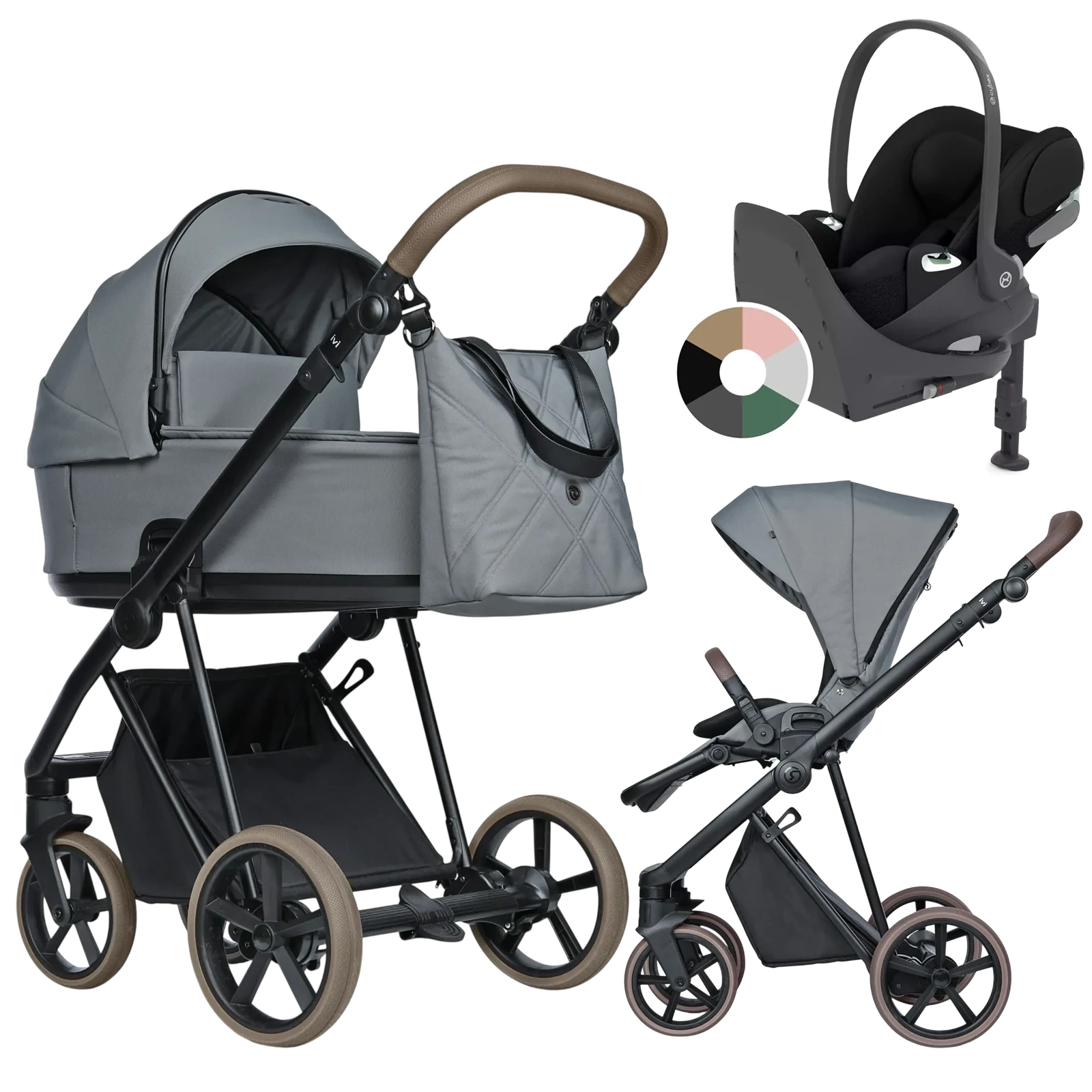Roan Ivi 2.0 Vintage + Cybex Cloud T + baza T + GRATIS - 4w1 | Blue Tea