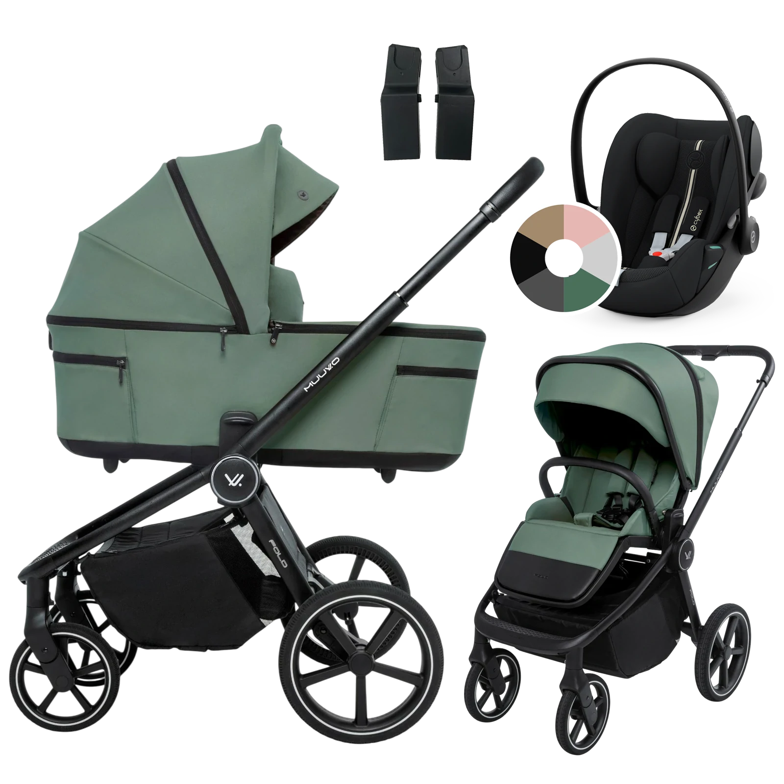 Muuvo Fold + Cybex Cloud G3 i-Size + GRATIS - 3w1 | Pine Green