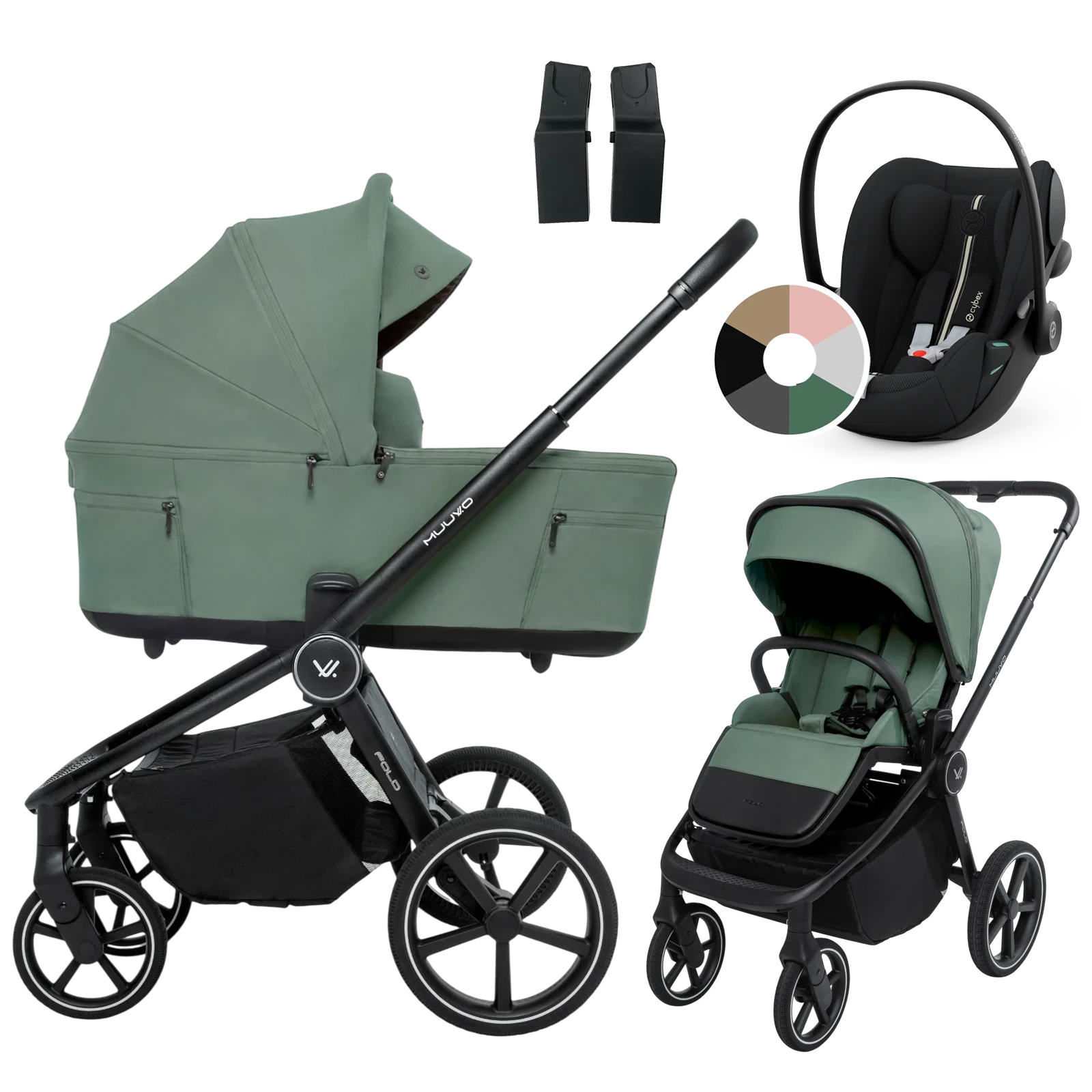 Muuvo Fold + Cybex Cloud G3 i-Size + GRATIS - 3w1 | Pine Green