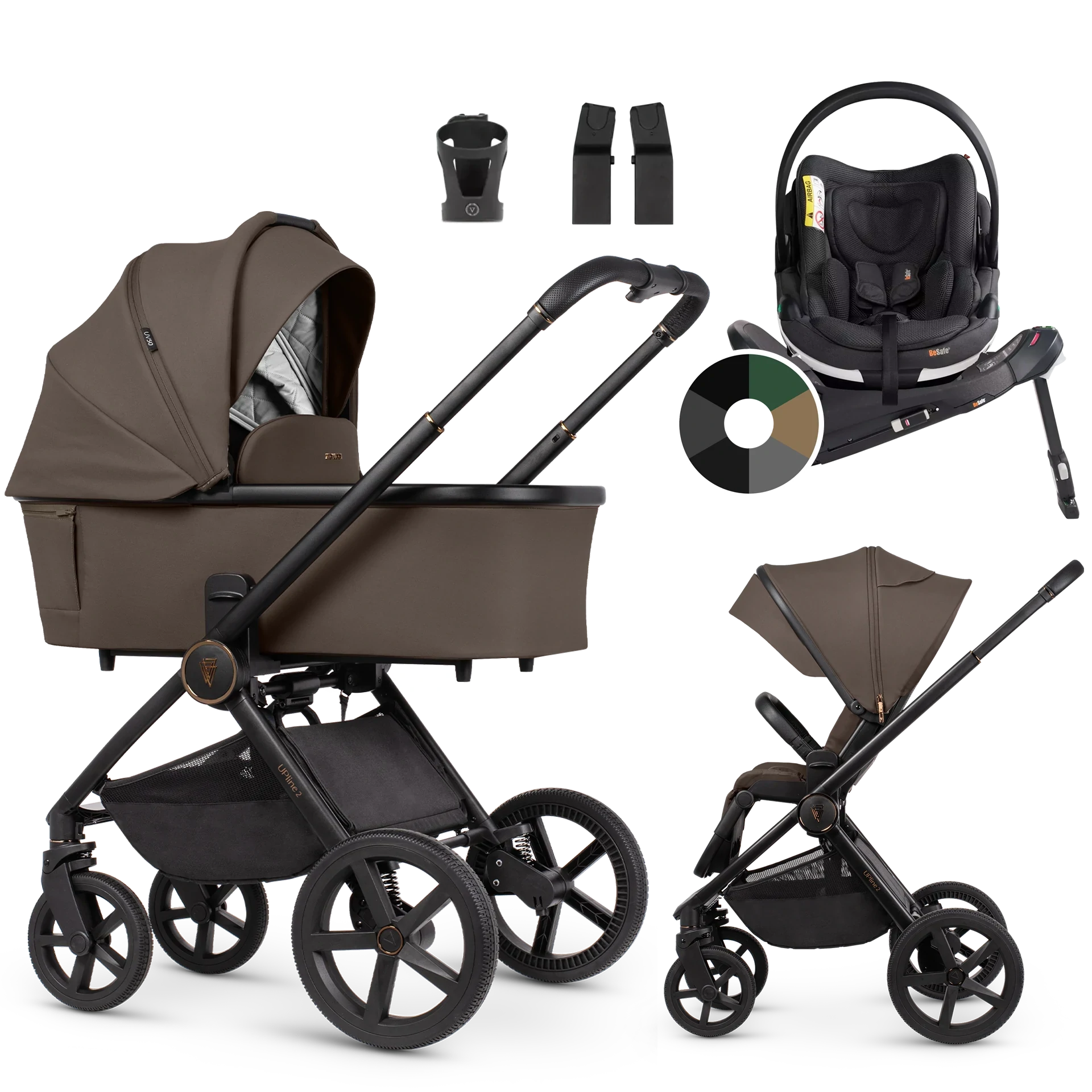 Venicci Upline 2 + BeSafe Go Beyond + baza Beyond +AKCESORIA - 4w1 | Brownie Venicci Upline 2 + BeSafe Go Beyond + baza Beyond +AKCESORIA - 4w1 | Brownie