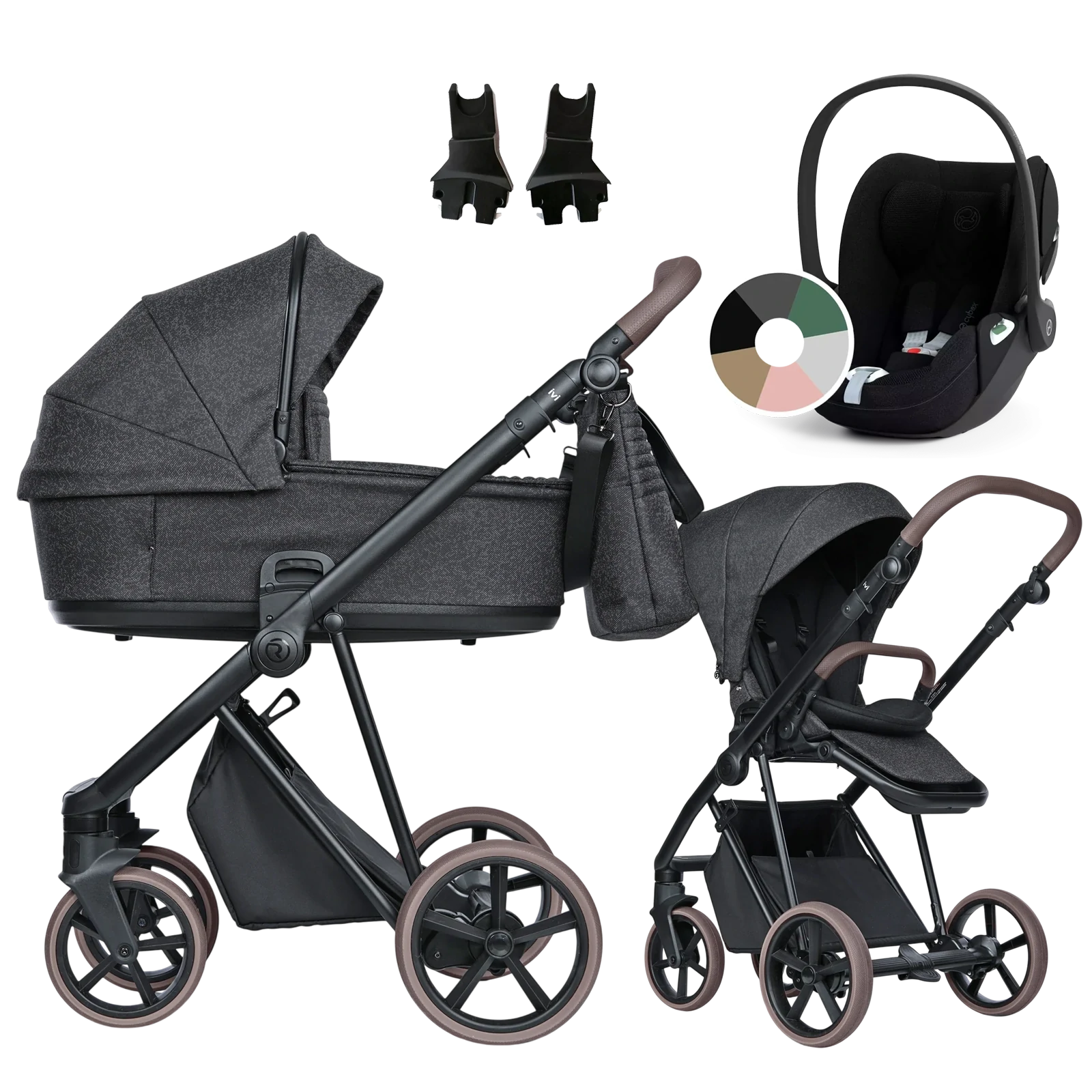 Roan Ivi 2.0 Vintage + Cybex Cloud T i-Size +GRATIS - 3w1 | Pixel Dark