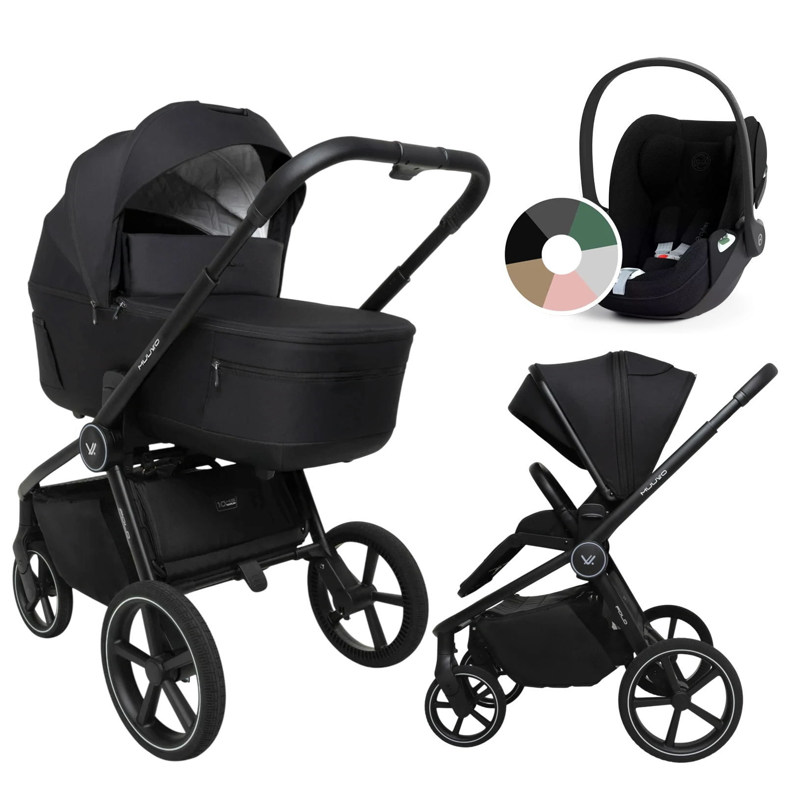 Muuvo Fold + Cybex Cloud T i-Size + GRATIS - 3w1 | Classic Black