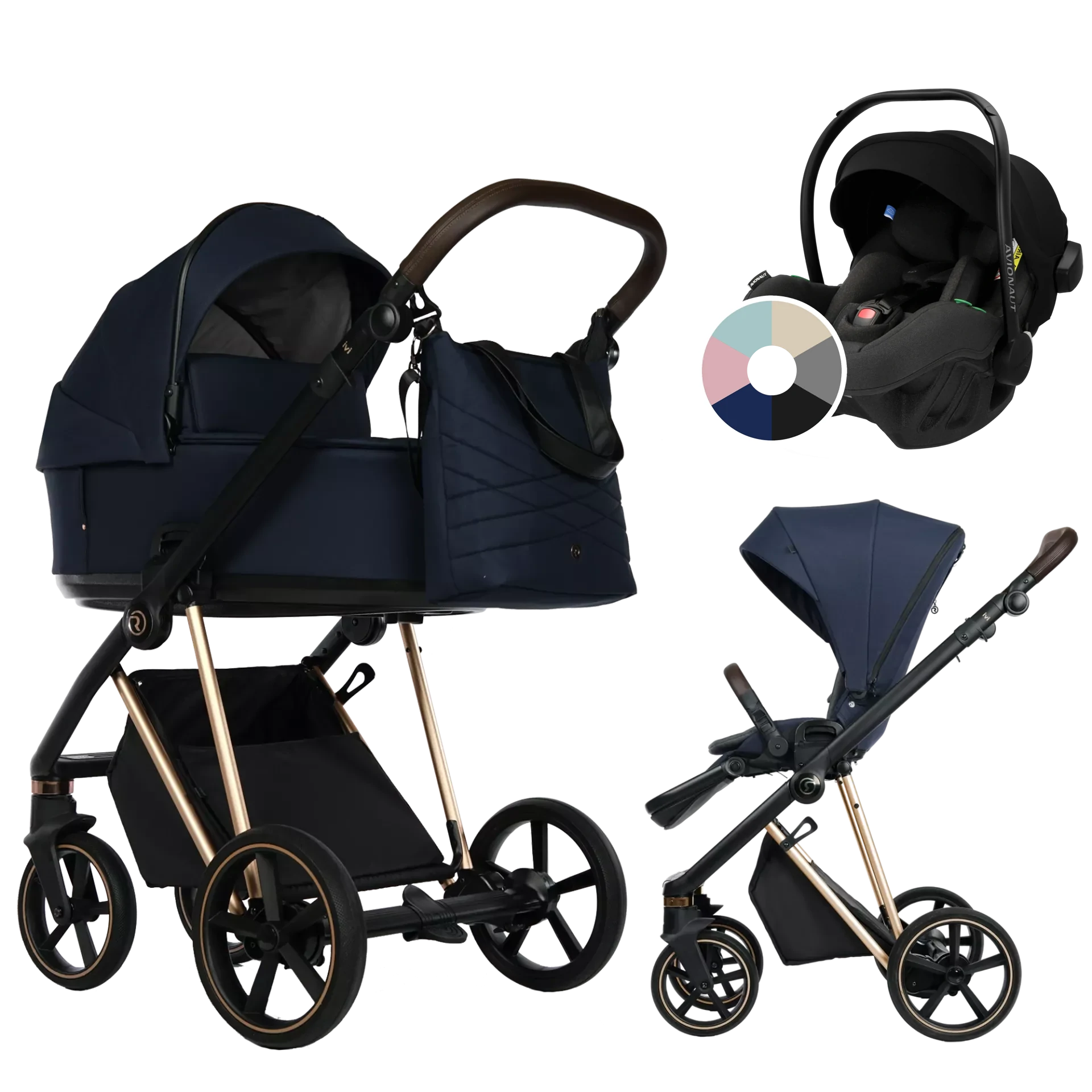 Roan Ivi 2.0 + Avionaut Pixel Pro 2.0 C +GRATIS - 3w1 | Mystic Blue Rosegold